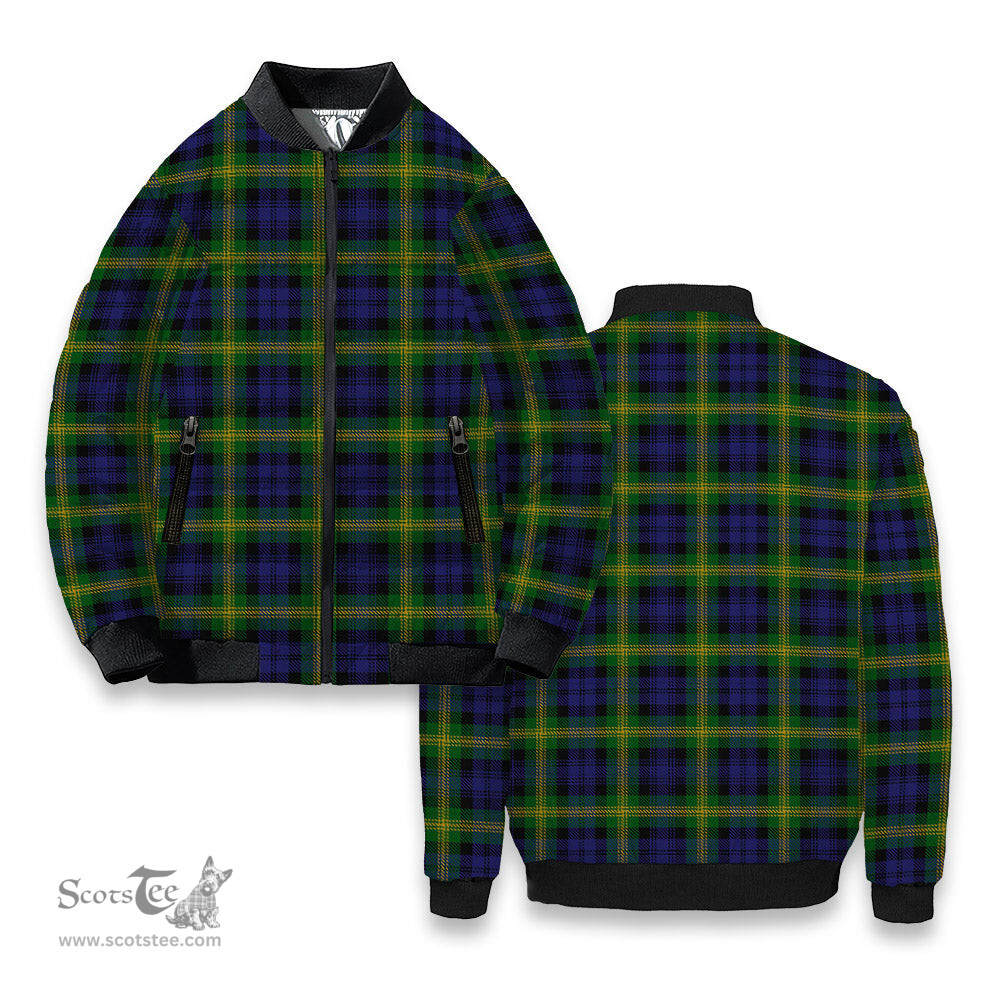 ScotsTee Shop Scottish Gordon of Esselmont Tartan Bomber Puffer Jacket
