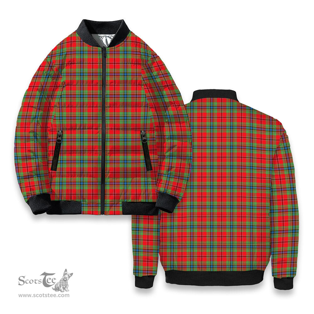 ScotsTee Shop Scottish MacLean of Duart Modern Tartan Bomber Puffer Jacket