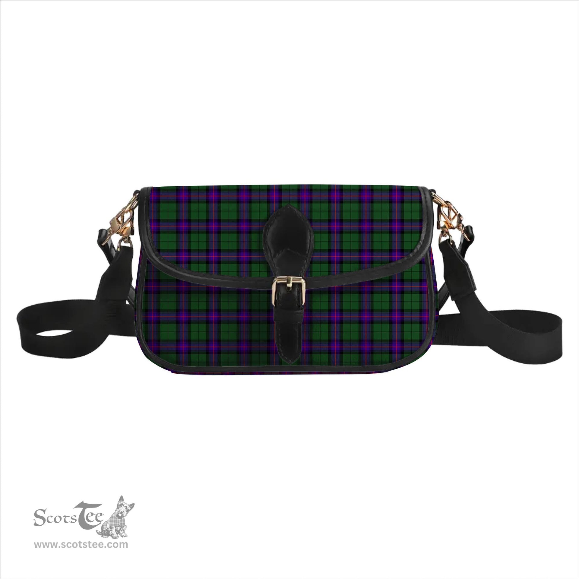 ScotsTee Shop Scottish Armstrong Modern Tartan Women's Chain Crossbody Bag Square Bag