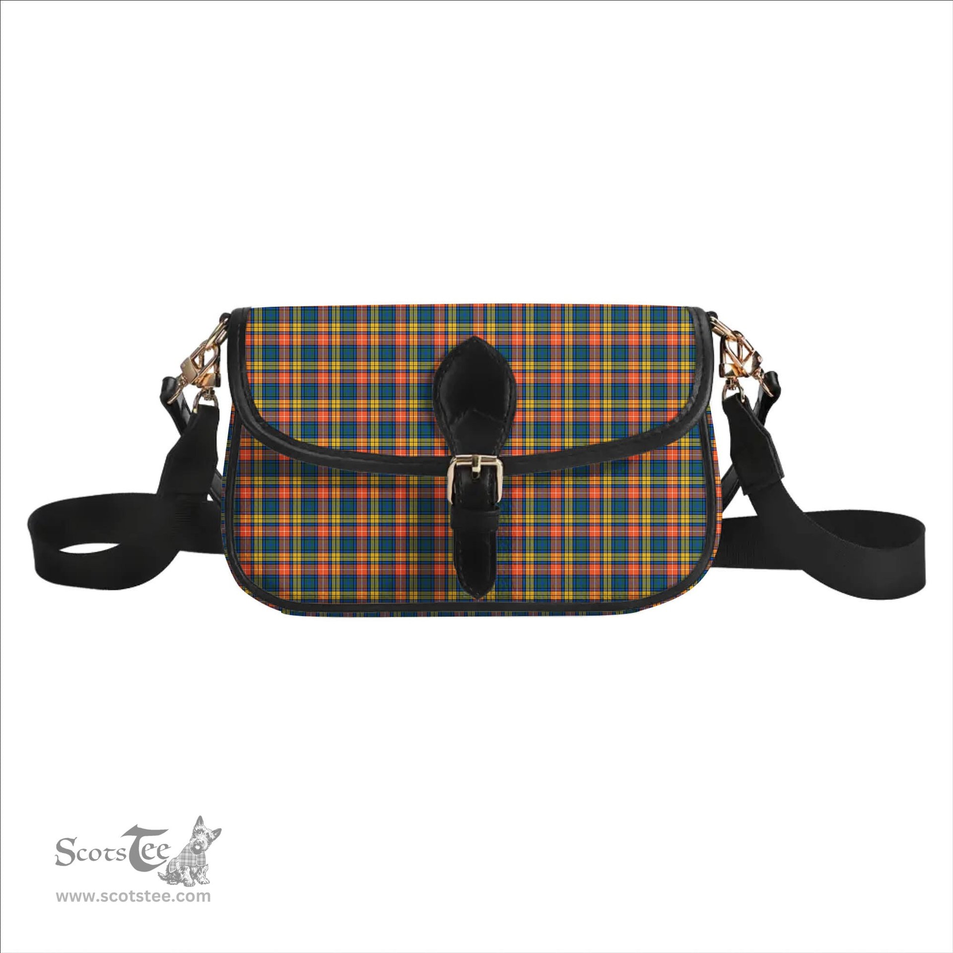 ScotsTee Shop Scottish Buchanan Ancient Tartan Women's Chain Crossbody Bag Square Bag