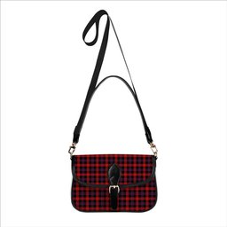 ScotsTee Shop Scottish Broun Modern Tartan Women's Chain Crossbody Bag Square Bag