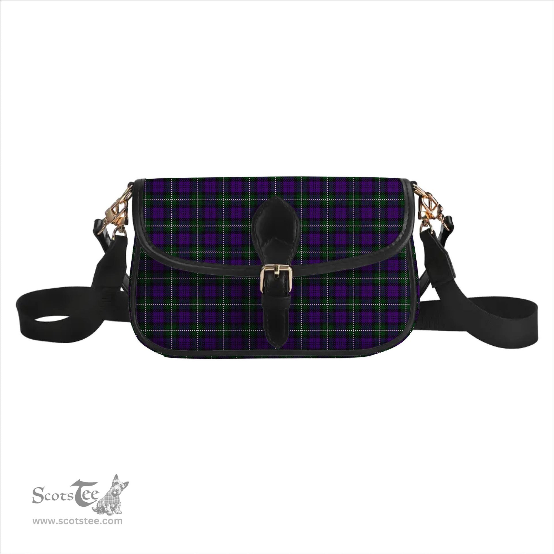 ScotsTee Shop Scottish Baillie Highland Society Tartan Women's Chain Crossbody Bag Square Bag