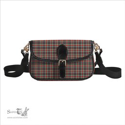 ScotsTee Shop Scottish Bruce of Kinnaird Modern Tartan Women's Chain Crossbody Bag Square Bag