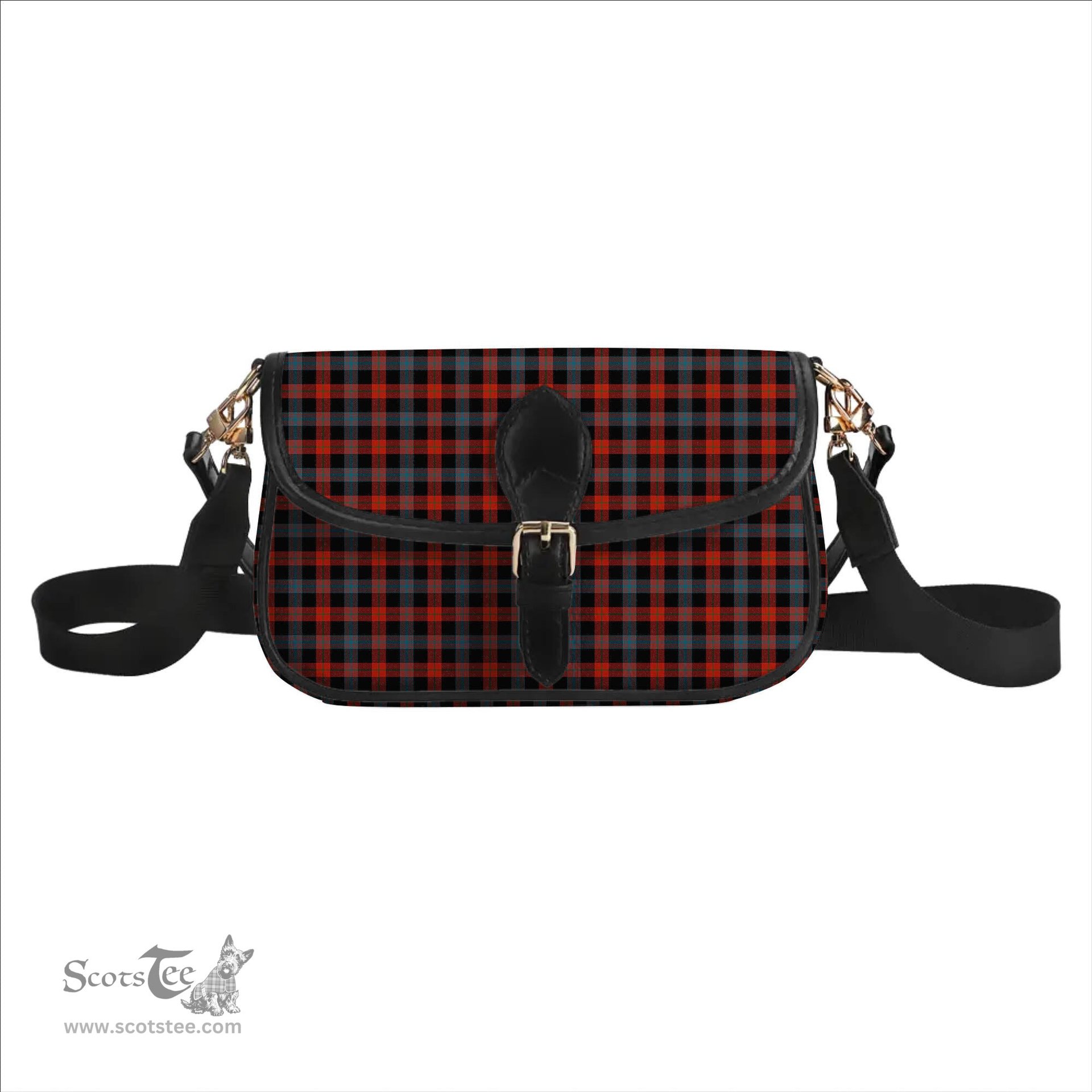 ScotsTee Shop Scottish Brown Ancient Tartan Women's Chain Crossbody Bag Square Bag