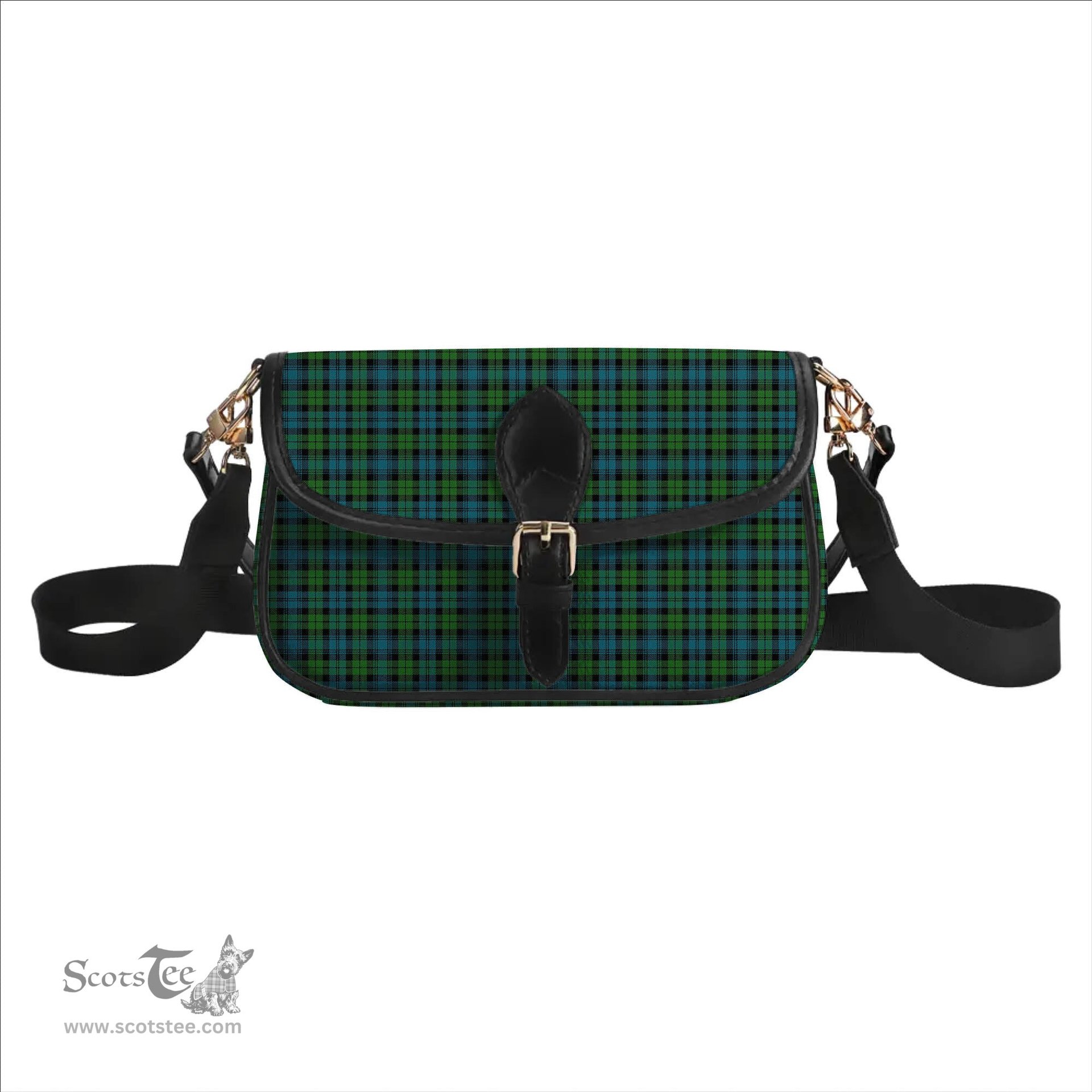 ScotsTee Shop Scottish Black Watch Ancient Clan Tartan Women's Chain Crossbody Bag Square Bag