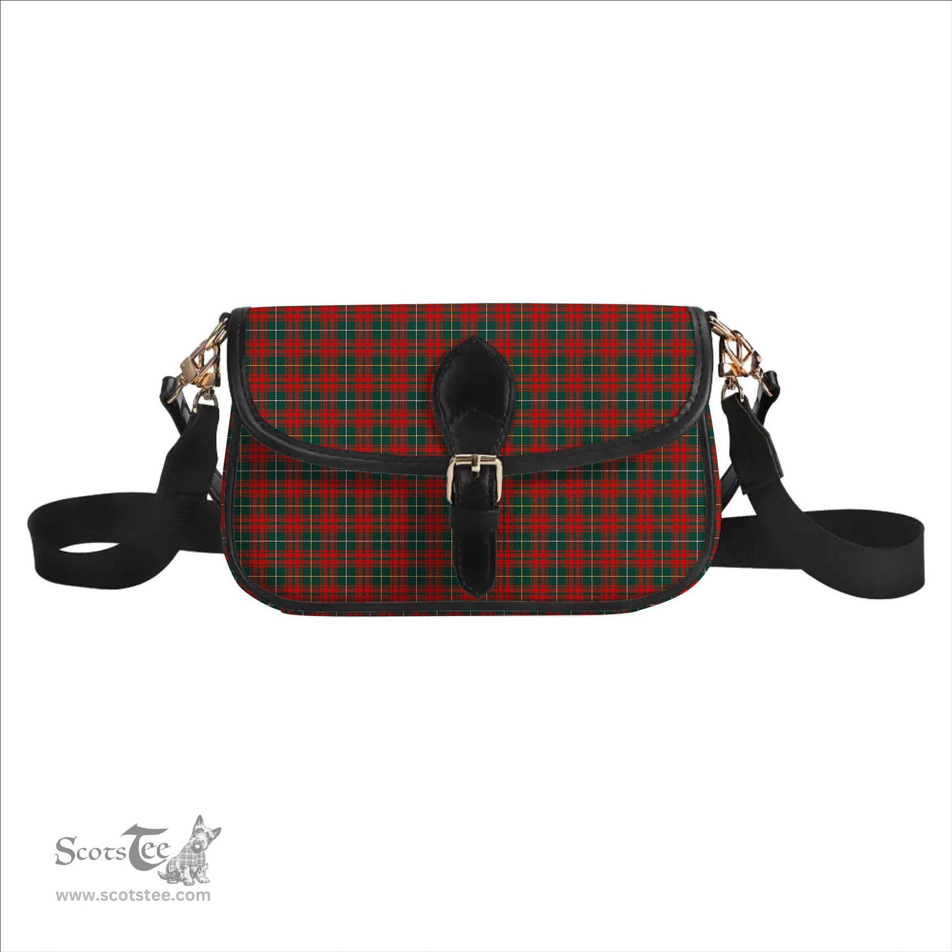 ScotsTee Shop Scottish Bruce Hunting Modern Tartan Women's Chain Crossbody Bag Square Bag