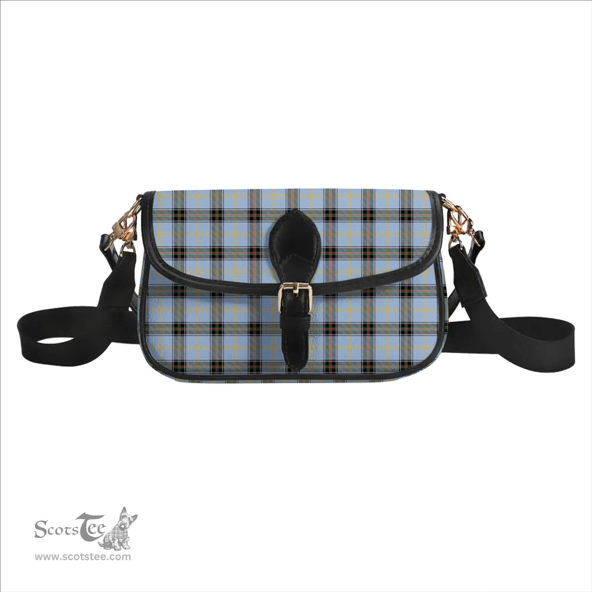 ScotsTee Shop Scottish Baxter of Balgavies Ancient Tartan Women's Chain Crossbody Bag Square Bag