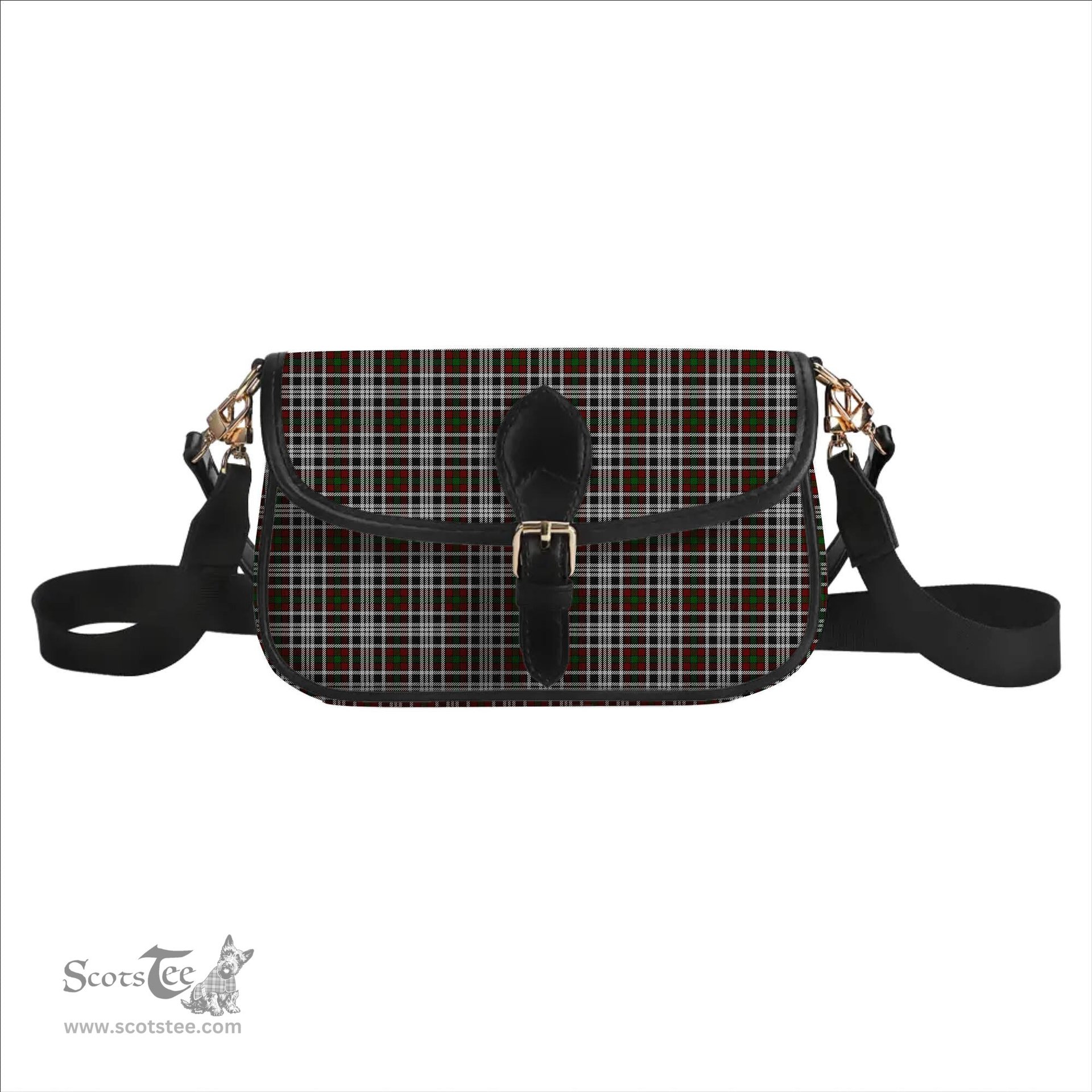 ScotsTee Shop Scottish Borthwick Dress Tartan Women's Chain Crossbody Bag Square Bag