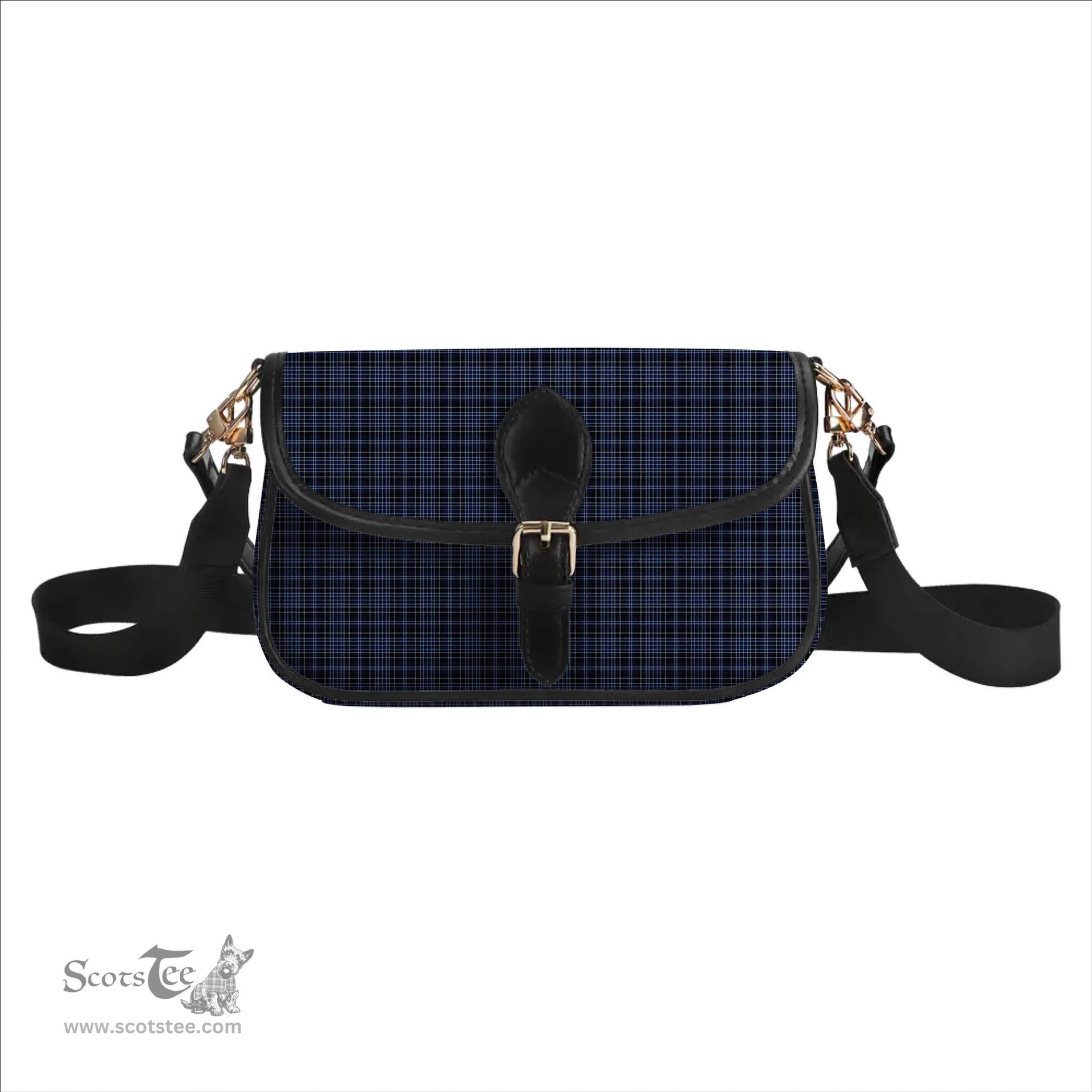 ScotsTee Shop Scottish Clark (Clergy) Modern Clan Tartan Women's Chain Crossbody Bag Square Bag