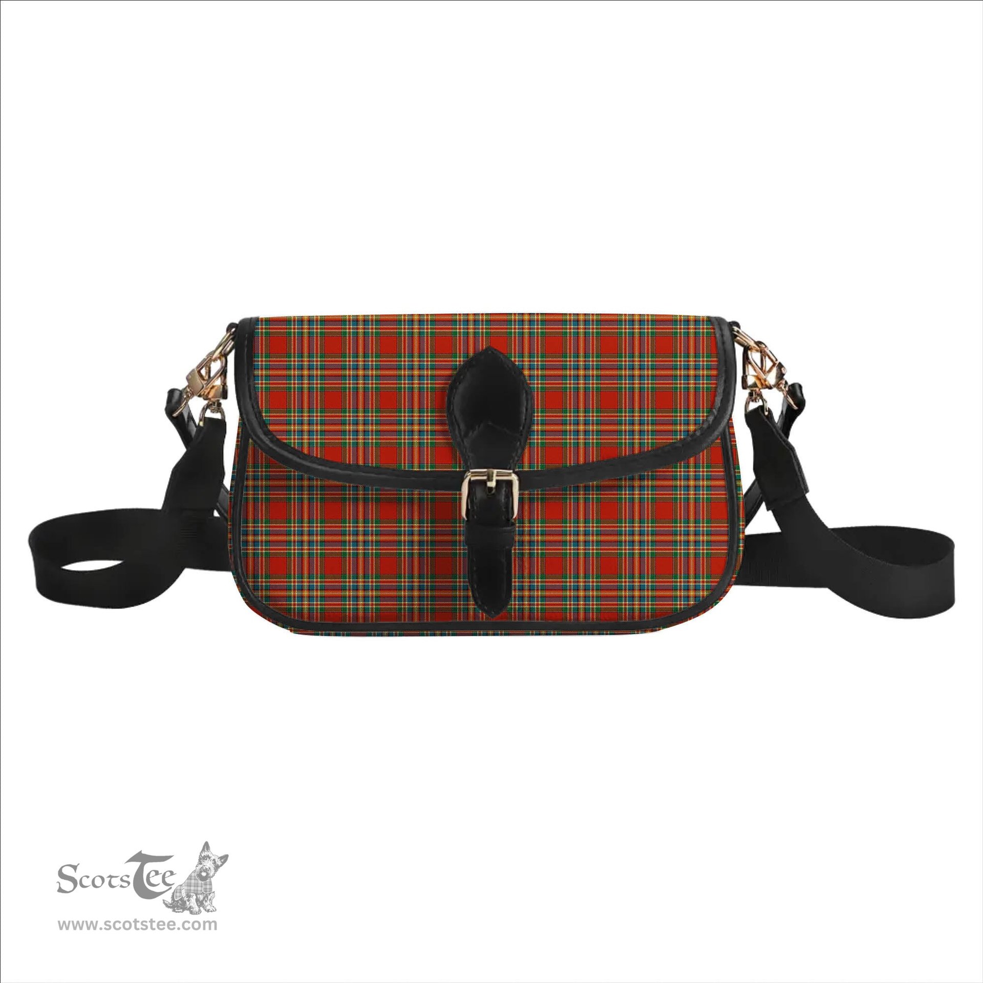 ScotsTee Shop Scottish Chattan Ancient Tartan Women's Chain Crossbody Bag Square Bag