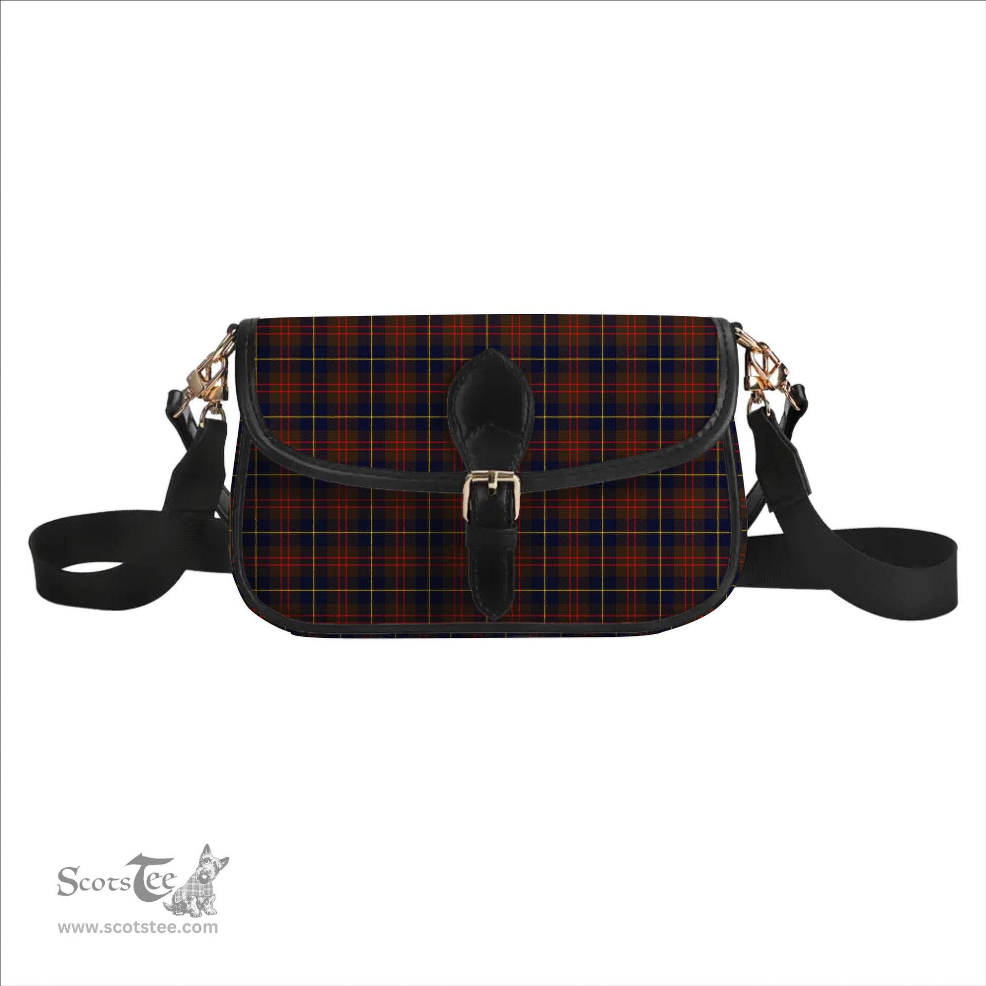 ScotsTee Shop Scottish Cameron Hunting Modern Tartan Women's Chain Crossbody Bag Square Bag