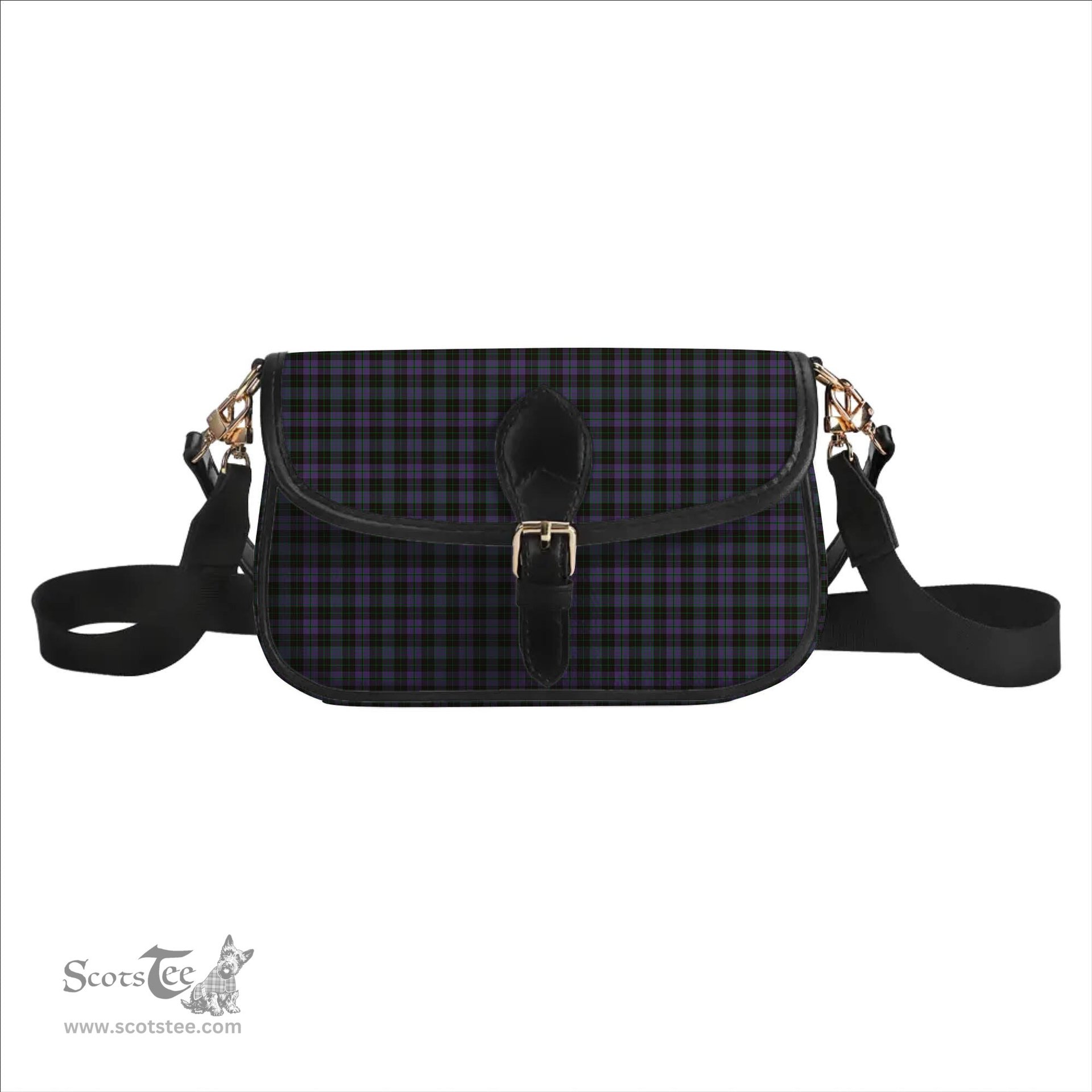 ScotsTee Shop Scottish Clergy Green Tartan Women's Chain Crossbody Bag Square Bag