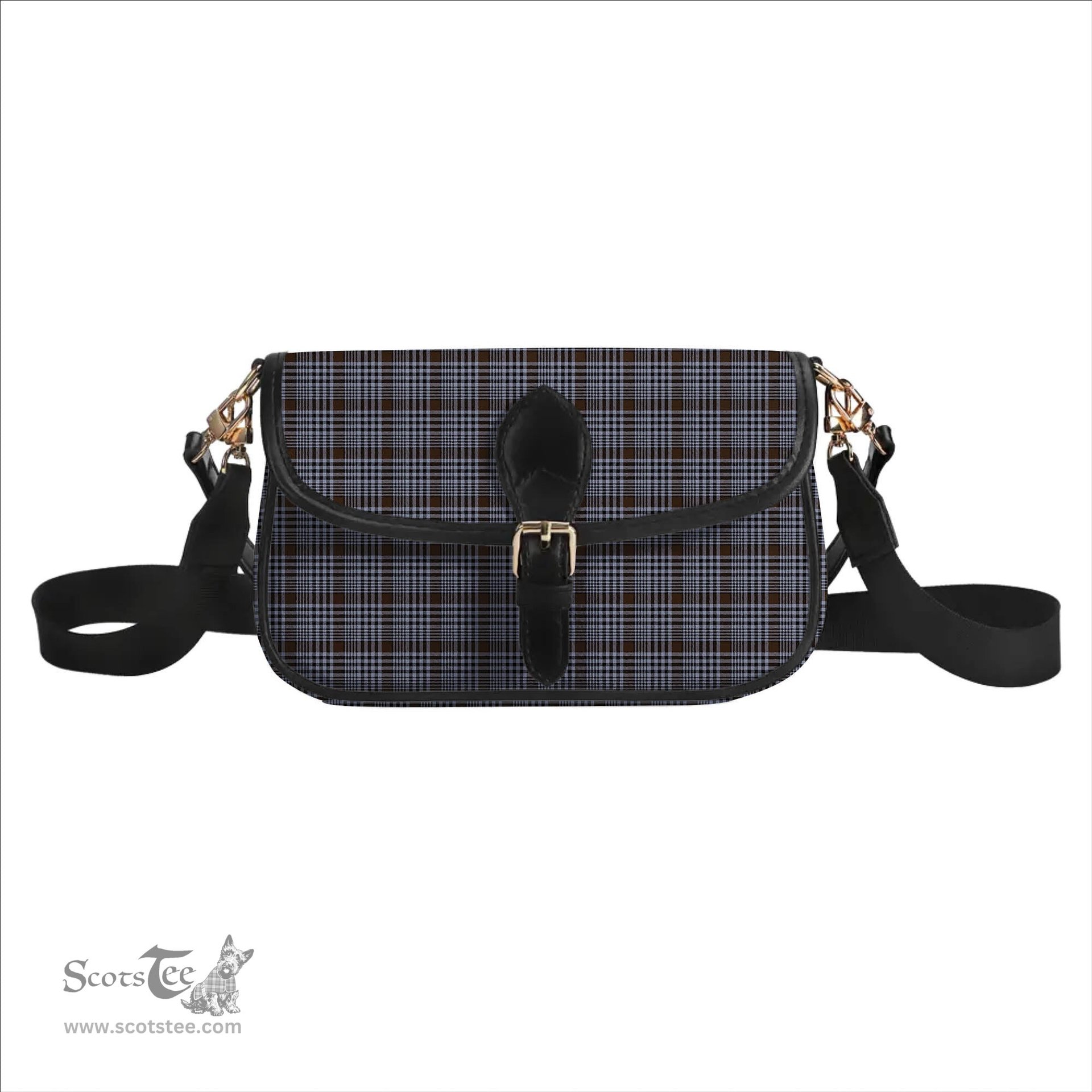 ScotsTee Shop Scottish Carnegie Check Modern Tartan Women's Chain Crossbody Bag Square Bag