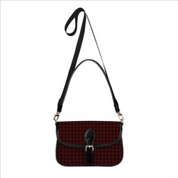 ScotsTee Shop Scottish Cameron Black and Red Tartan Women's Chain Crossbody Bag Square Bag