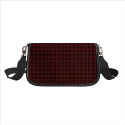 ScotsTee Shop Scottish Cameron Black and Red Tartan Women's Chain Crossbody Bag Square Bag
