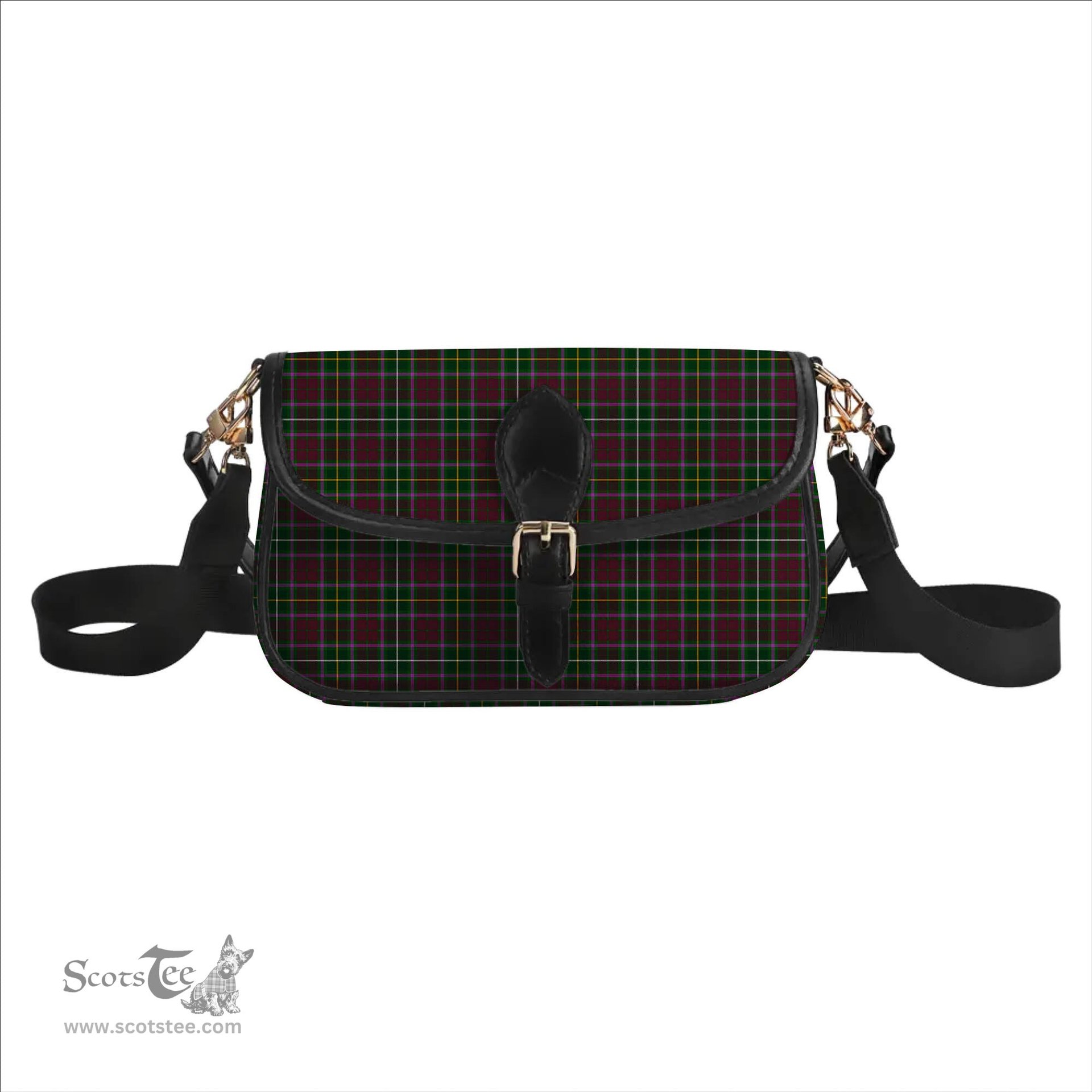ScotsTee Shop Scottish Carruthers SC Tartan Women's Chain Crossbody Bag Square Bag