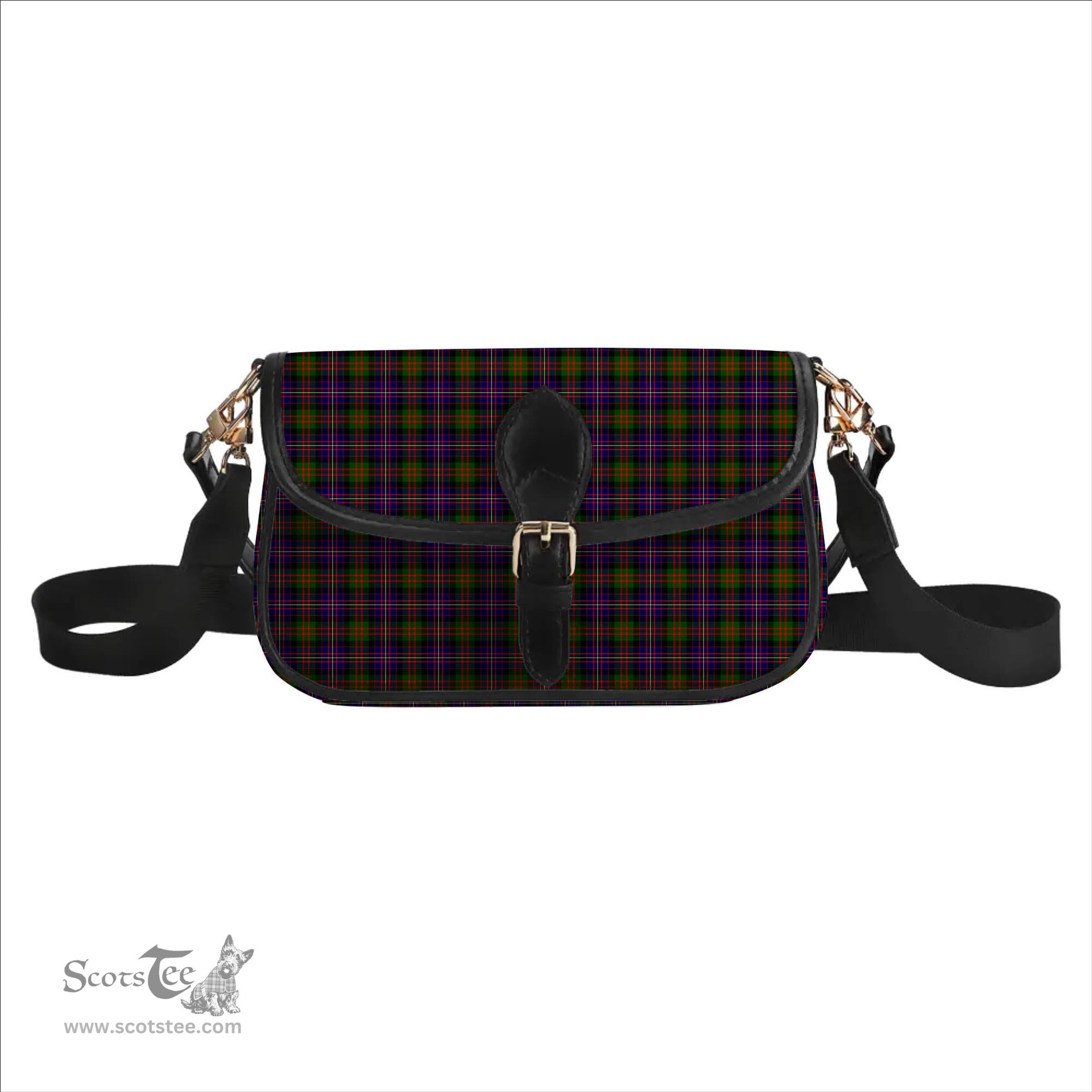 ScotsTee Shop Scottish Cameron of Erracht Modern Tartan Women's Chain Crossbody Bag Square Bag