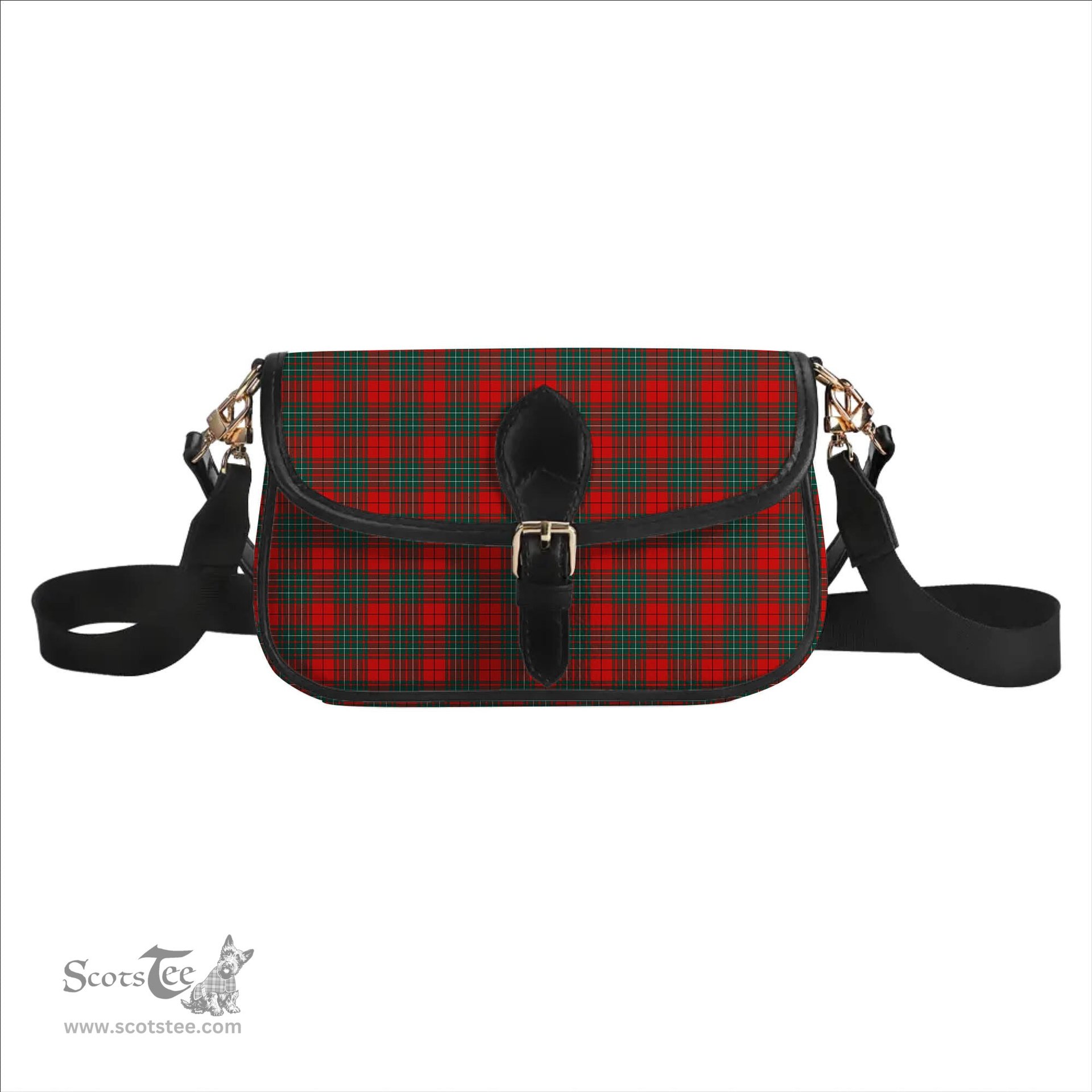 ScotsTee Shop Scottish Cumming Modern Tartan Women's Chain Crossbody Bag Square Bag