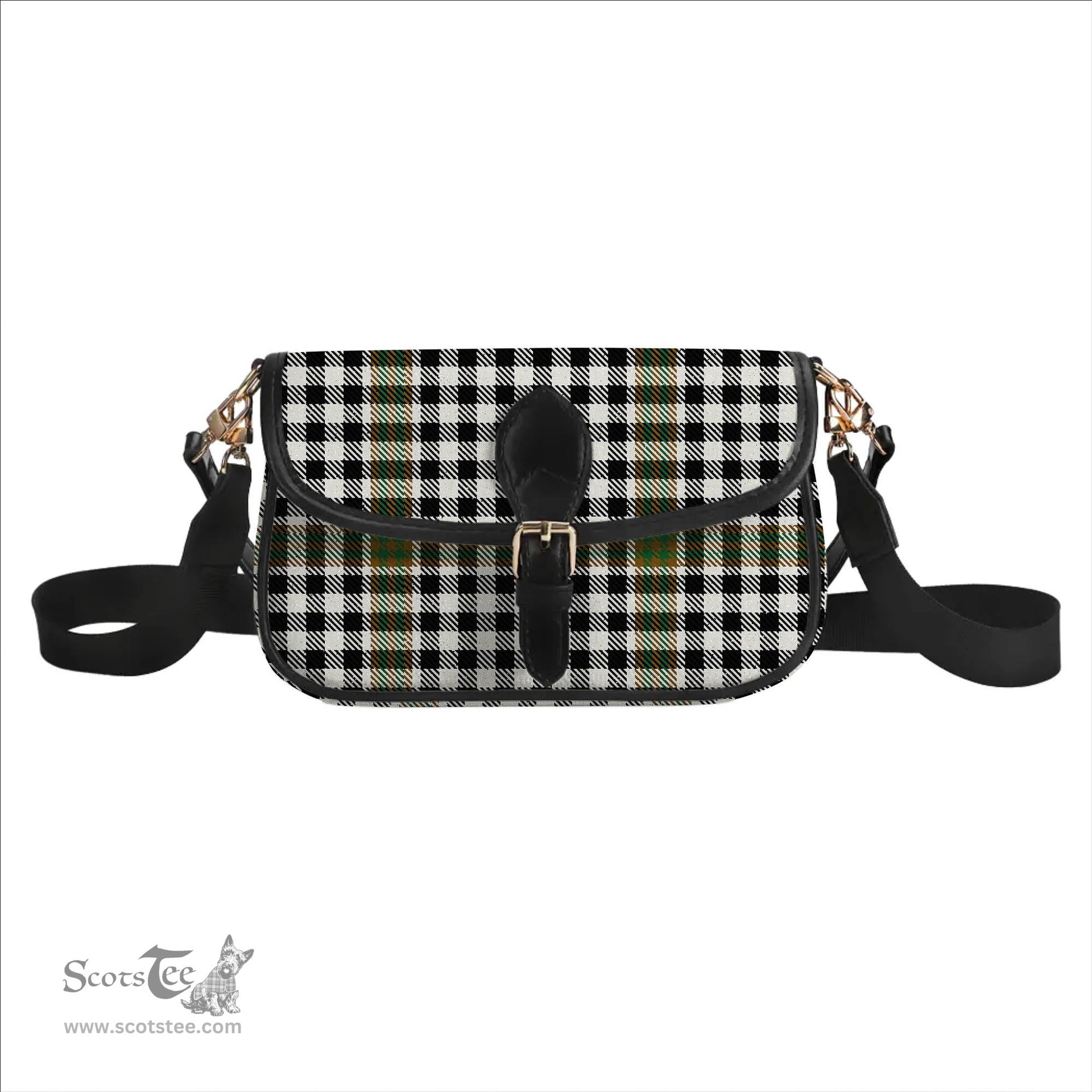 ScotsTee Shop Scottish Burns Check Ancient Tartan Women's Chain Crossbody Bag Square Bag