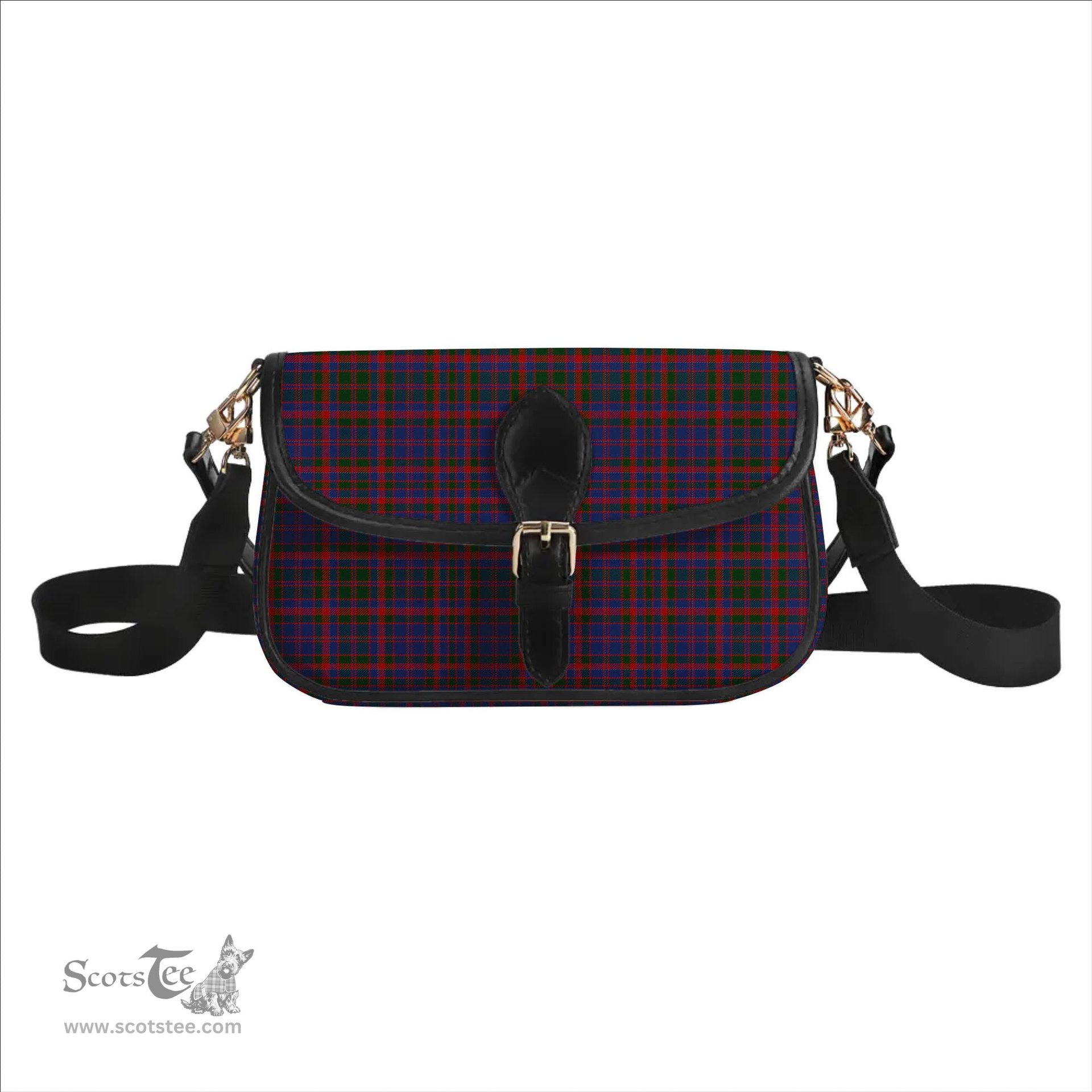 ScotsTee Shop Scottish Cumming 1810 Tartan Women's Chain Crossbody Bag Square Bag