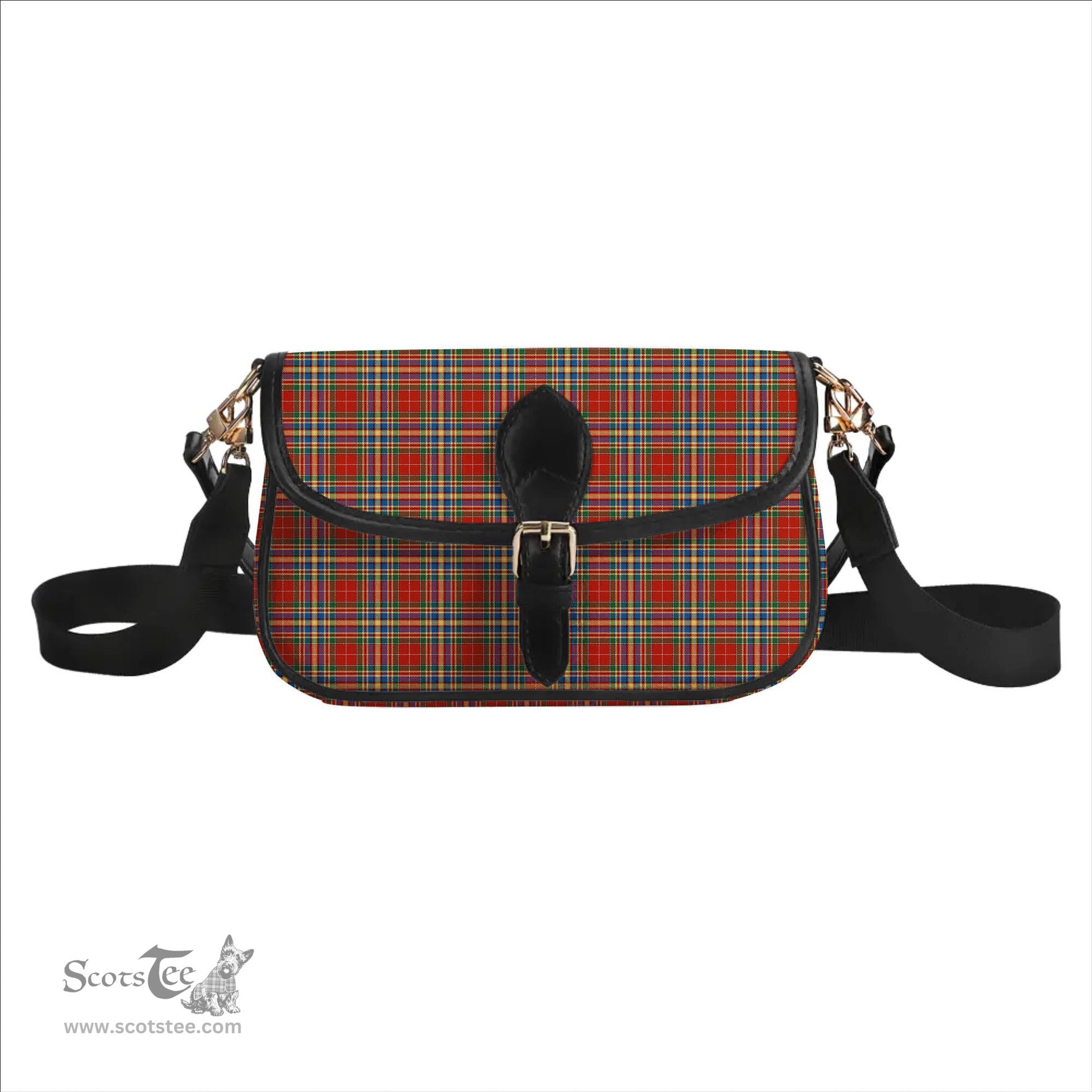 ScotsTee Shop Scottish Chattan Chief Ancient Tartan Women's Chain Crossbody Bag Square Bag