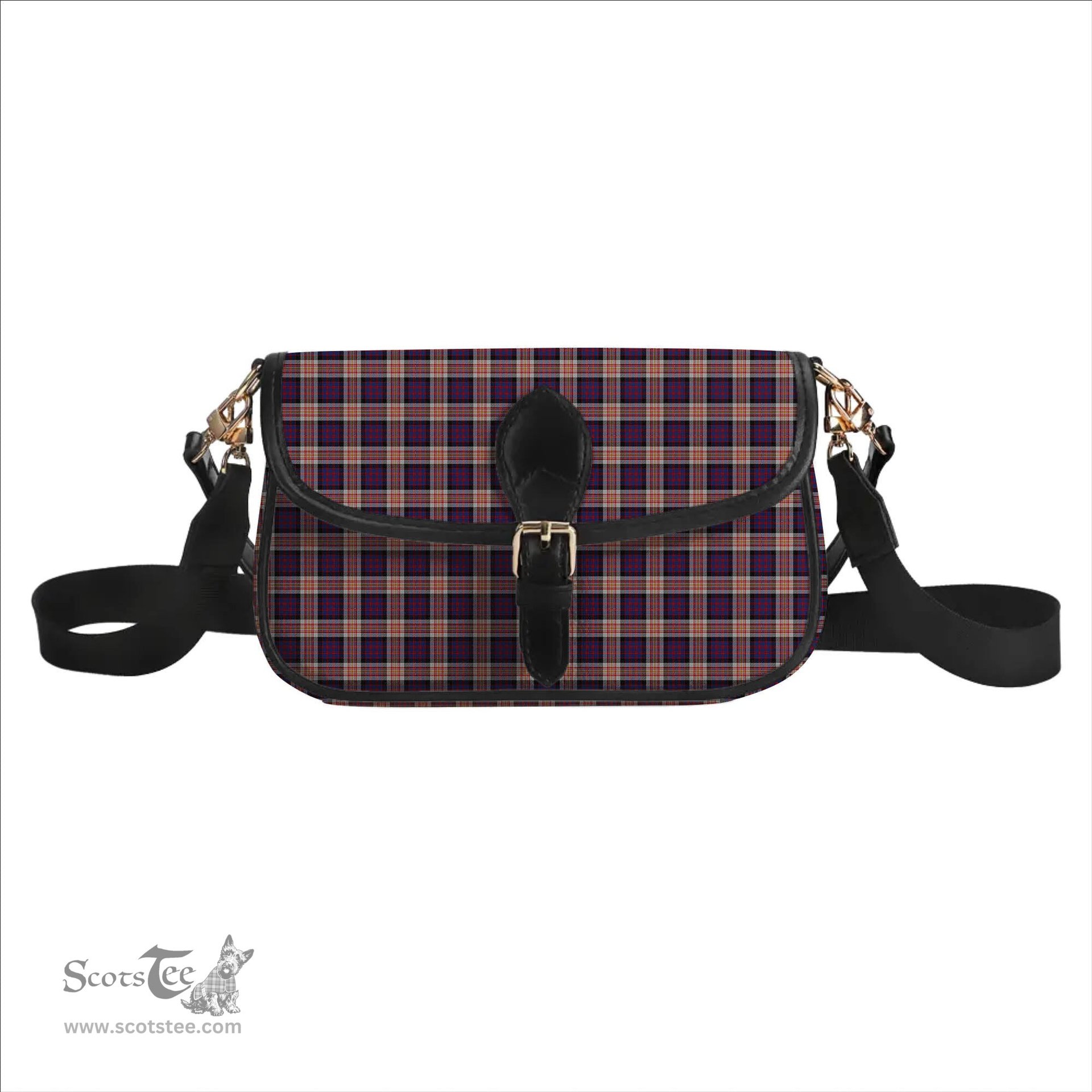 ScotsTee Shop Scottish Carnegie Tartan Women's Chain Crossbody Bag Square Bag