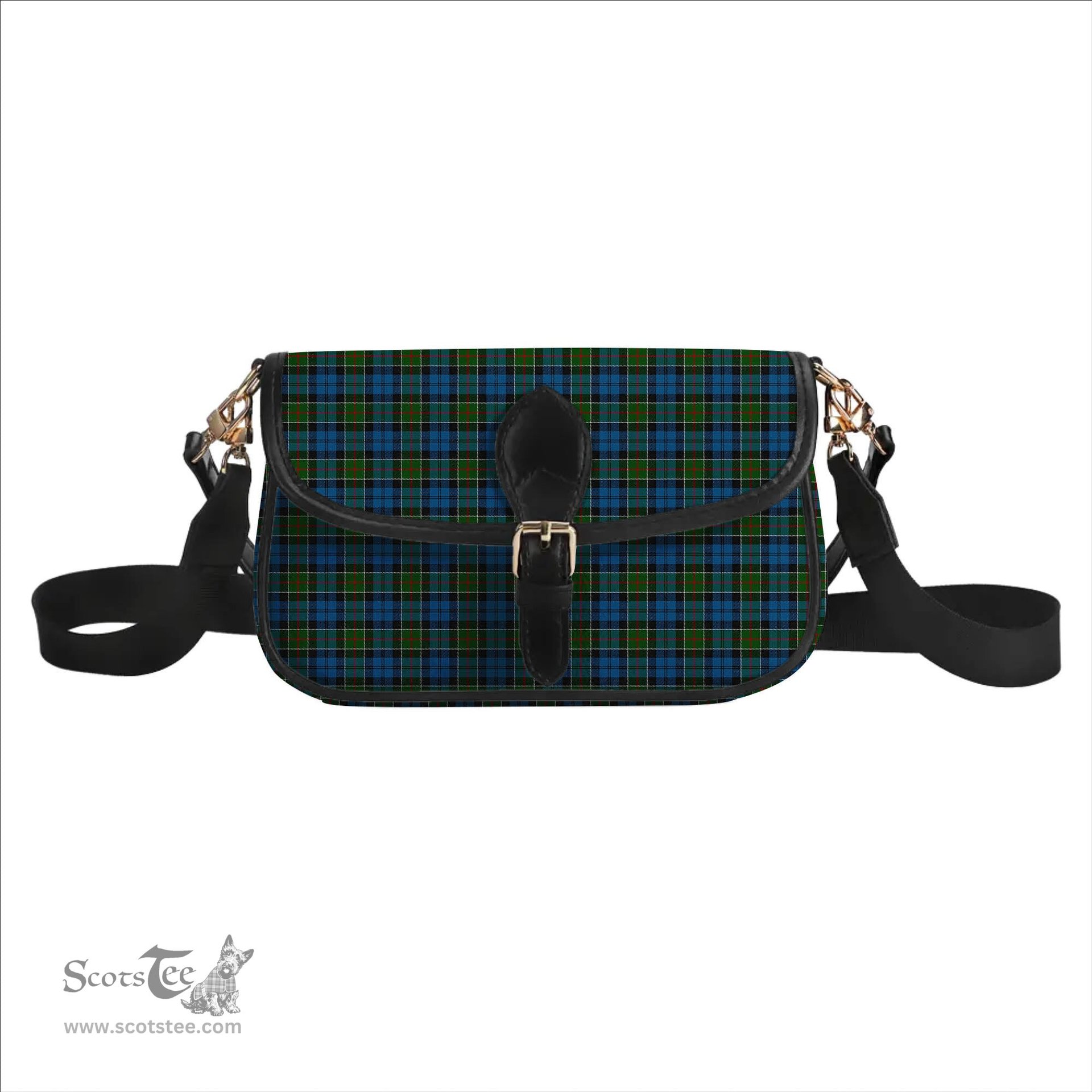 ScotsTee Shop Scottish Colquhoun 2 Tartan Women's Chain Crossbody Bag Square Bag
