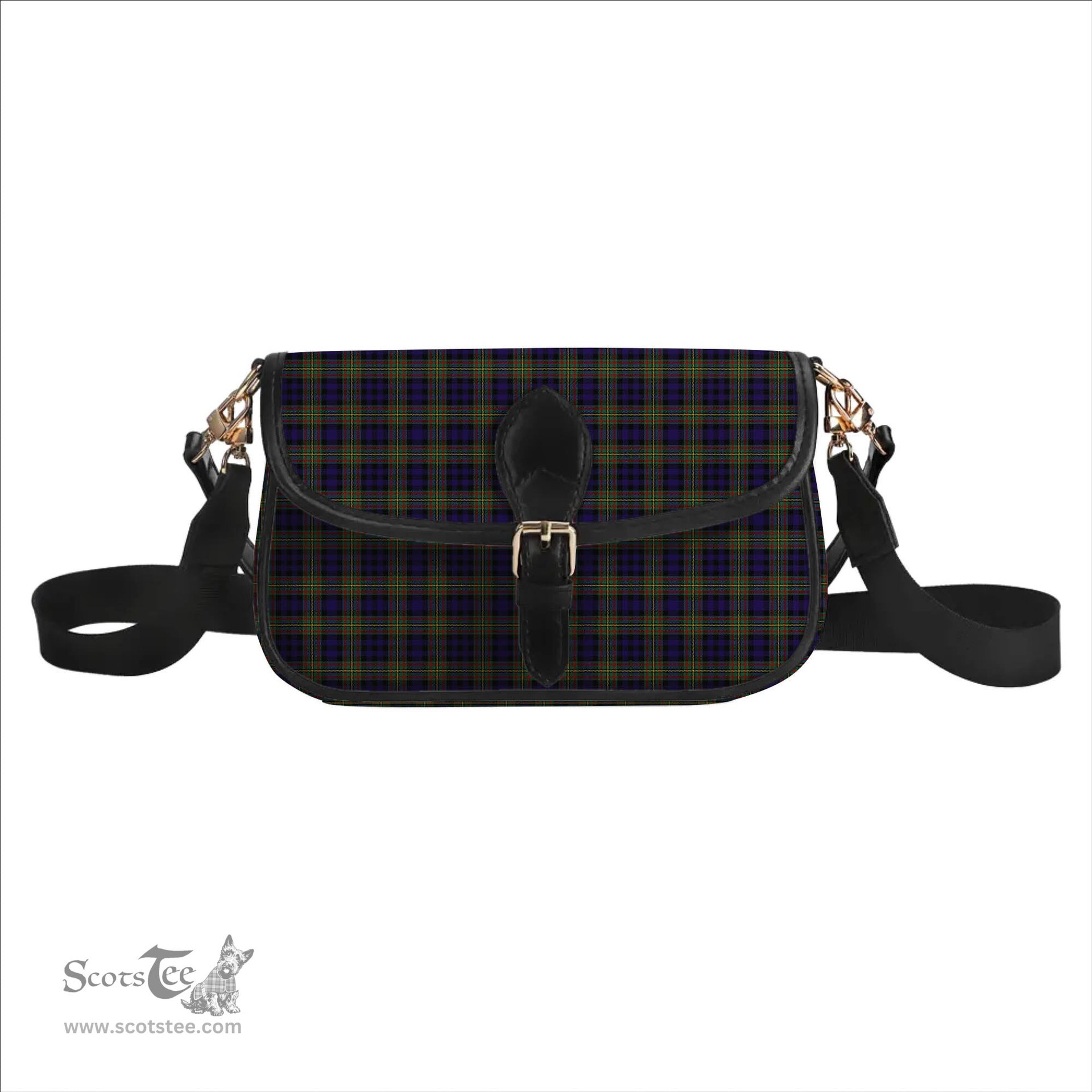 ScotsTee Shop Scottish Clelland SC Tartan Women's Chain Crossbody Bag Square Bag