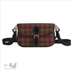 ScotsTee Shop Scottish Chattan brown stripe variation Tartan Women's Chain Crossbody Bag Square Bag