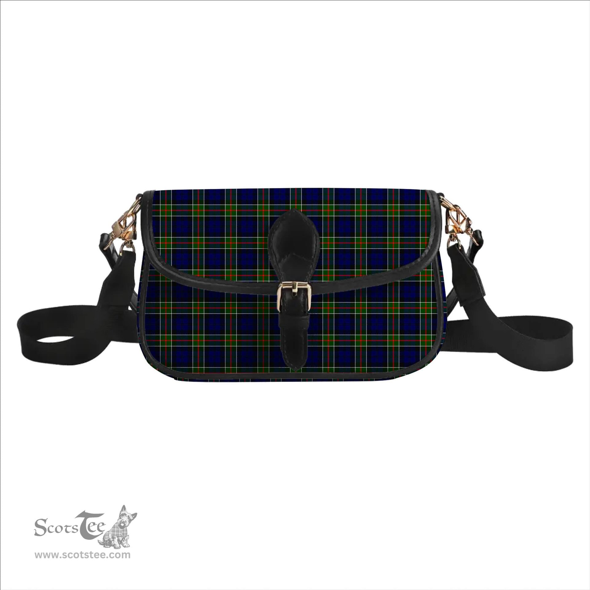 ScotsTee Shop Scottish Colquhoun Modern Tartan Women's Chain Crossbody Bag Square Bag