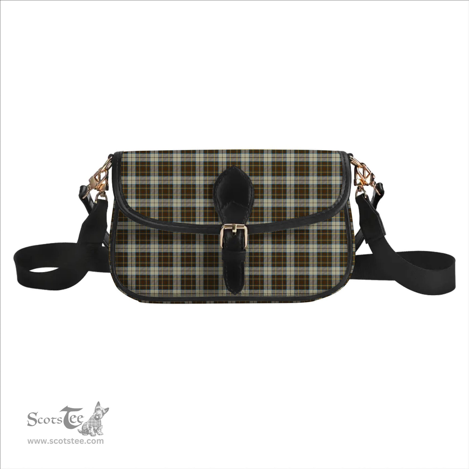 ScotsTee Shop Scottish Burns Battalion Tartan Women's Chain Crossbody Bag Square Bag