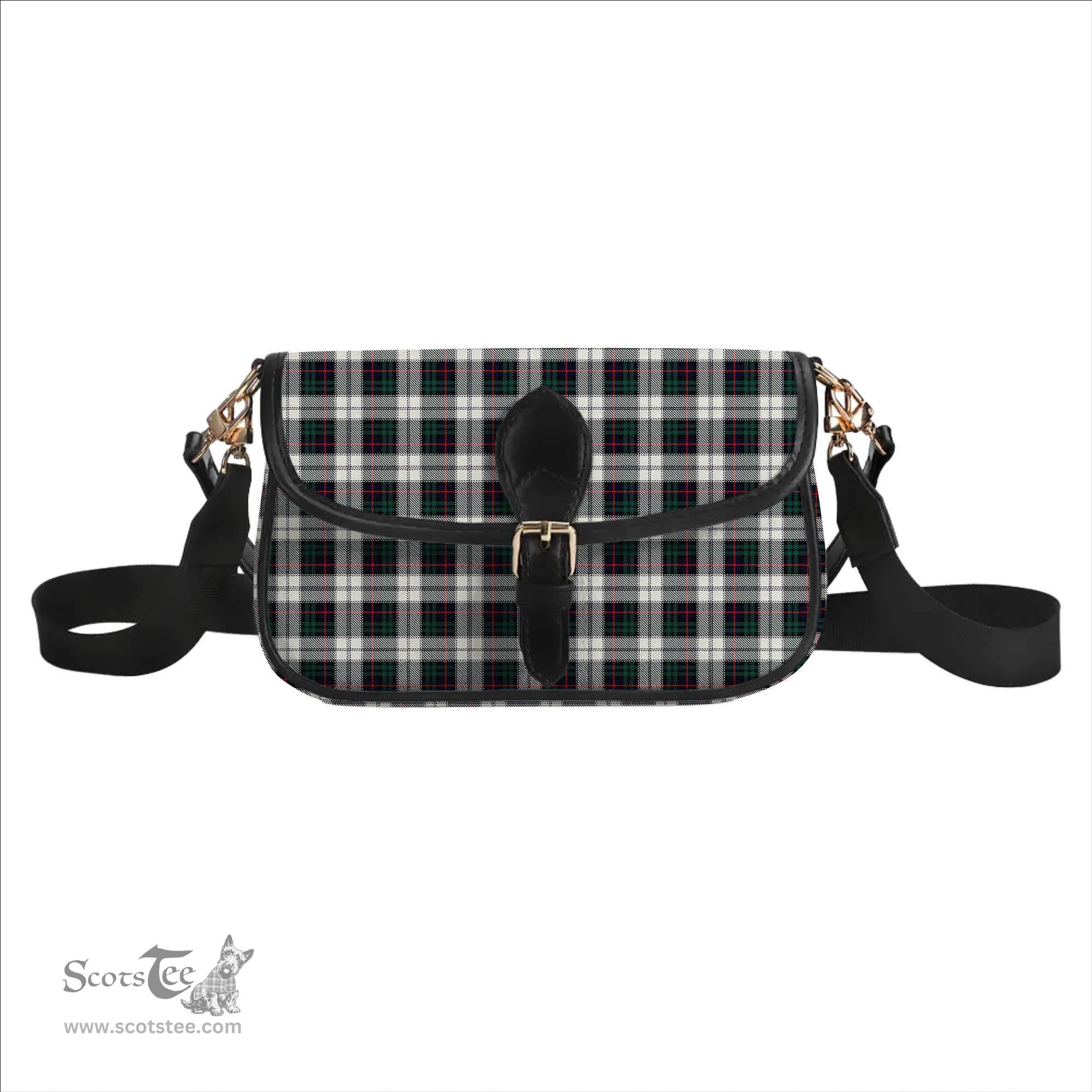 ScotsTee Shop Scottish Campbell of Cawdor Dress Modern Tartan Women's Chain Crossbody Bag Square Bag