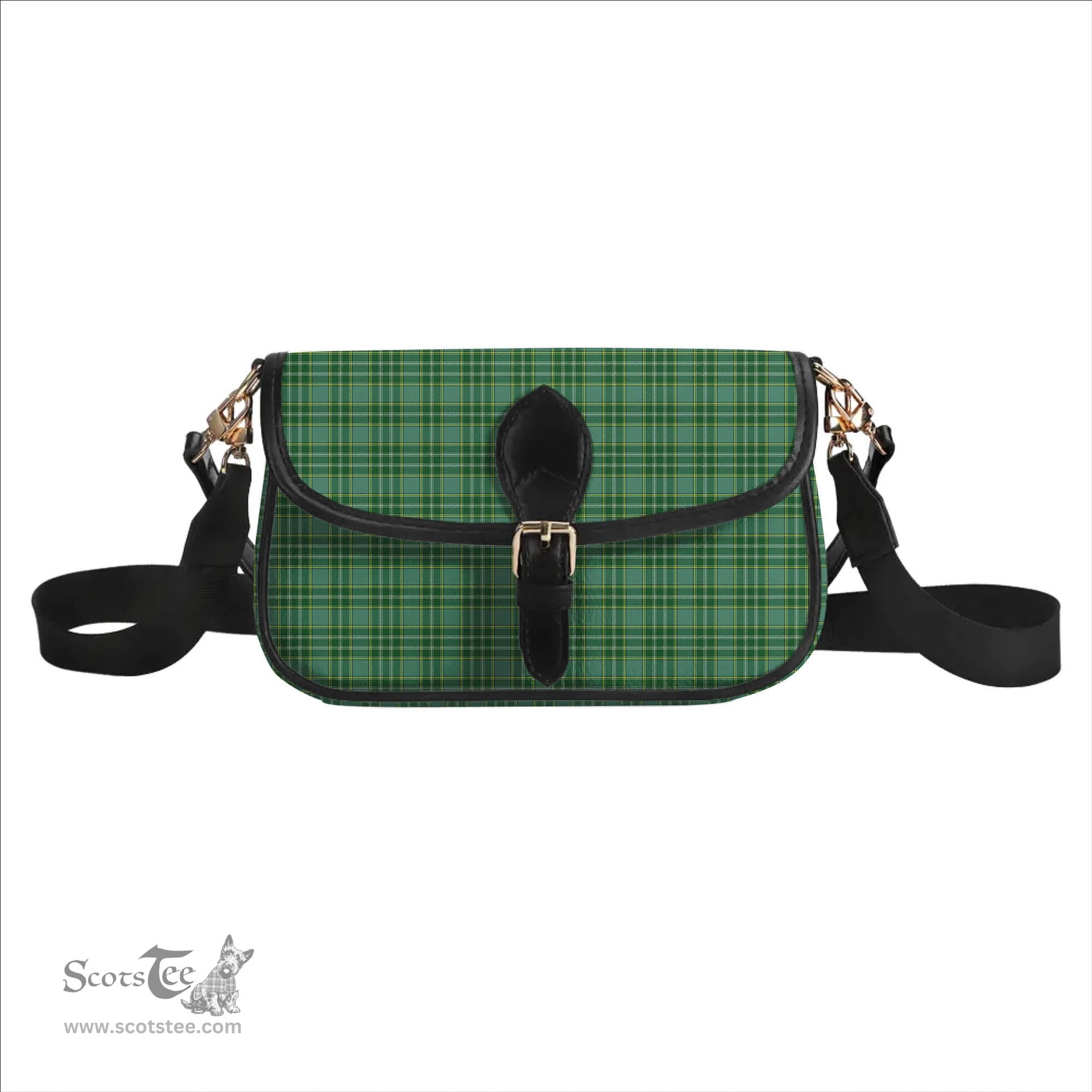 ScotsTee Shop Scottish Currie Modern Tartan Women's Chain Crossbody Bag Square Bag