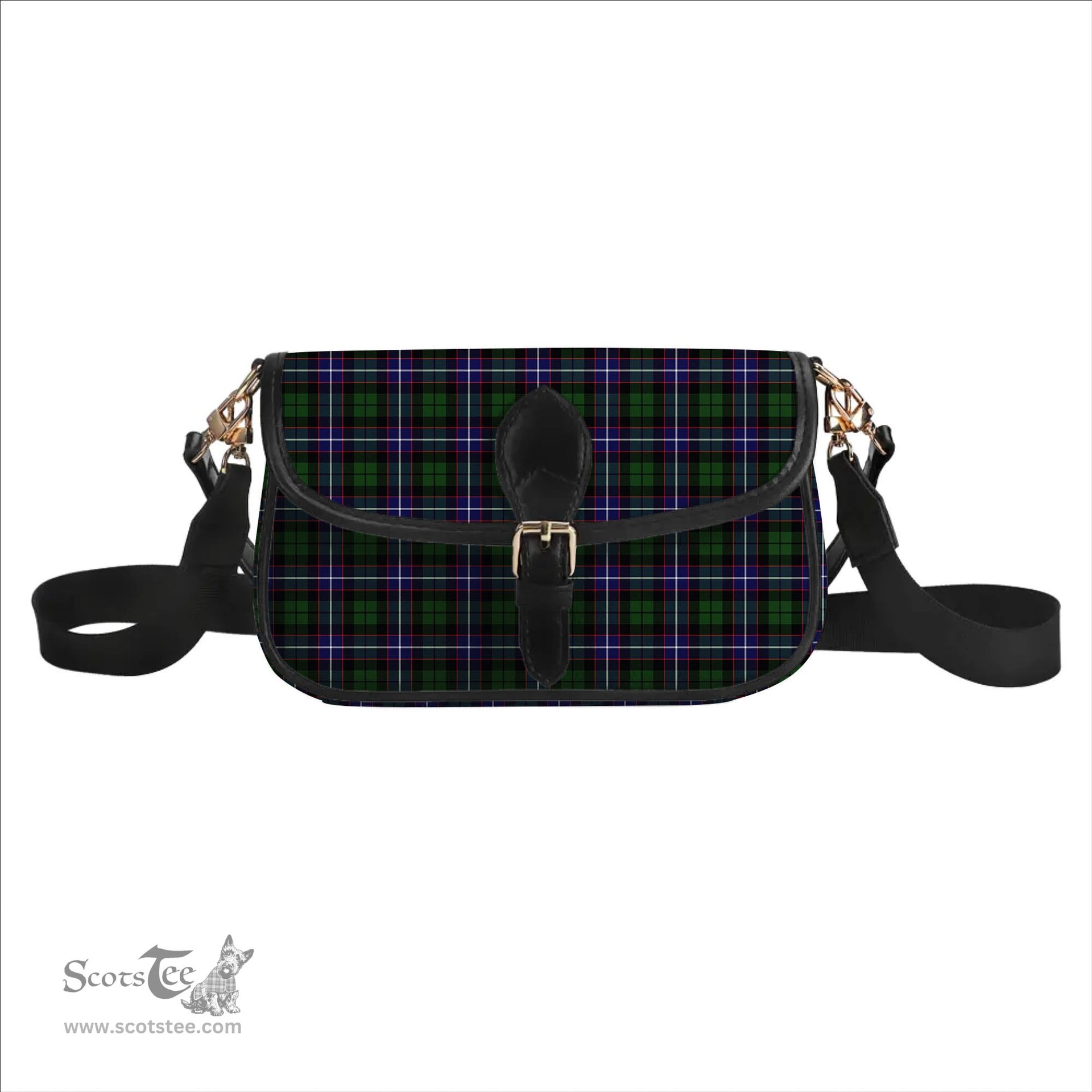 ScotsTee Shop Scottish Galbraith Modern Tartan Women's Chain Crossbody Bag Square Bag
