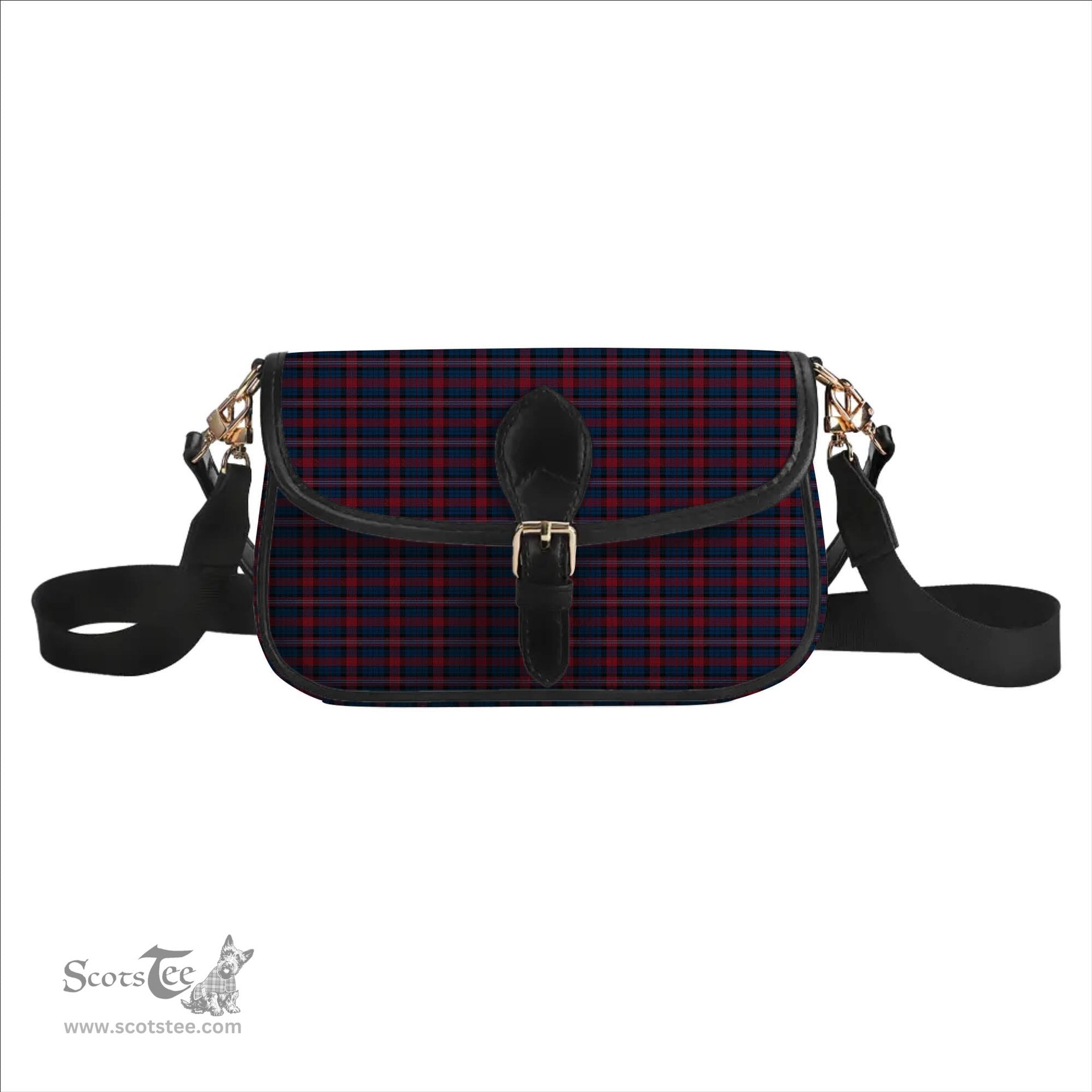 ScotsTee Shop Scottish Evans of Wales Tartan Women's Chain Crossbody Bag Square Bag