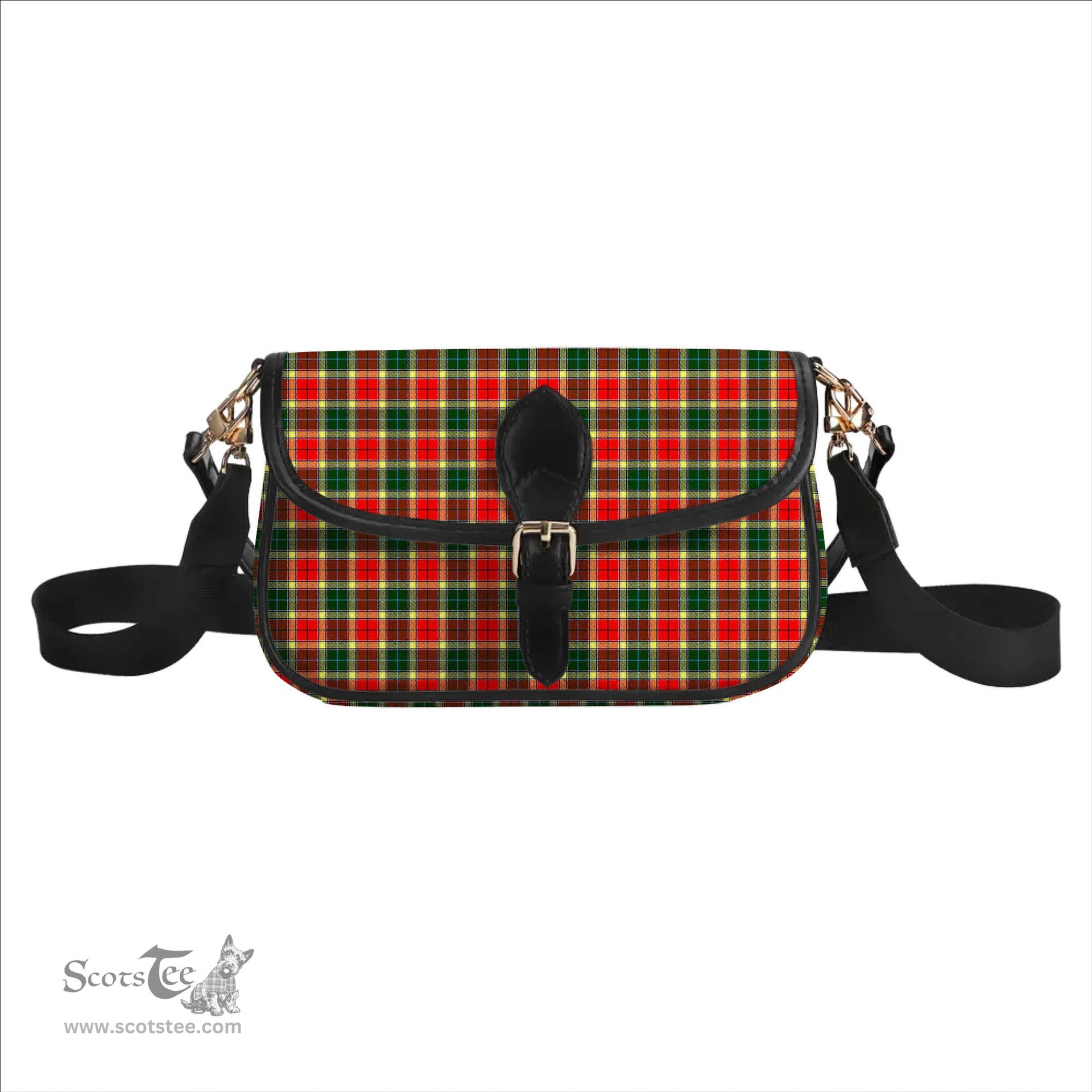 ScotsTee Shop Scottish Gibbs Tartan Women's Chain Crossbody Bag Square Bag