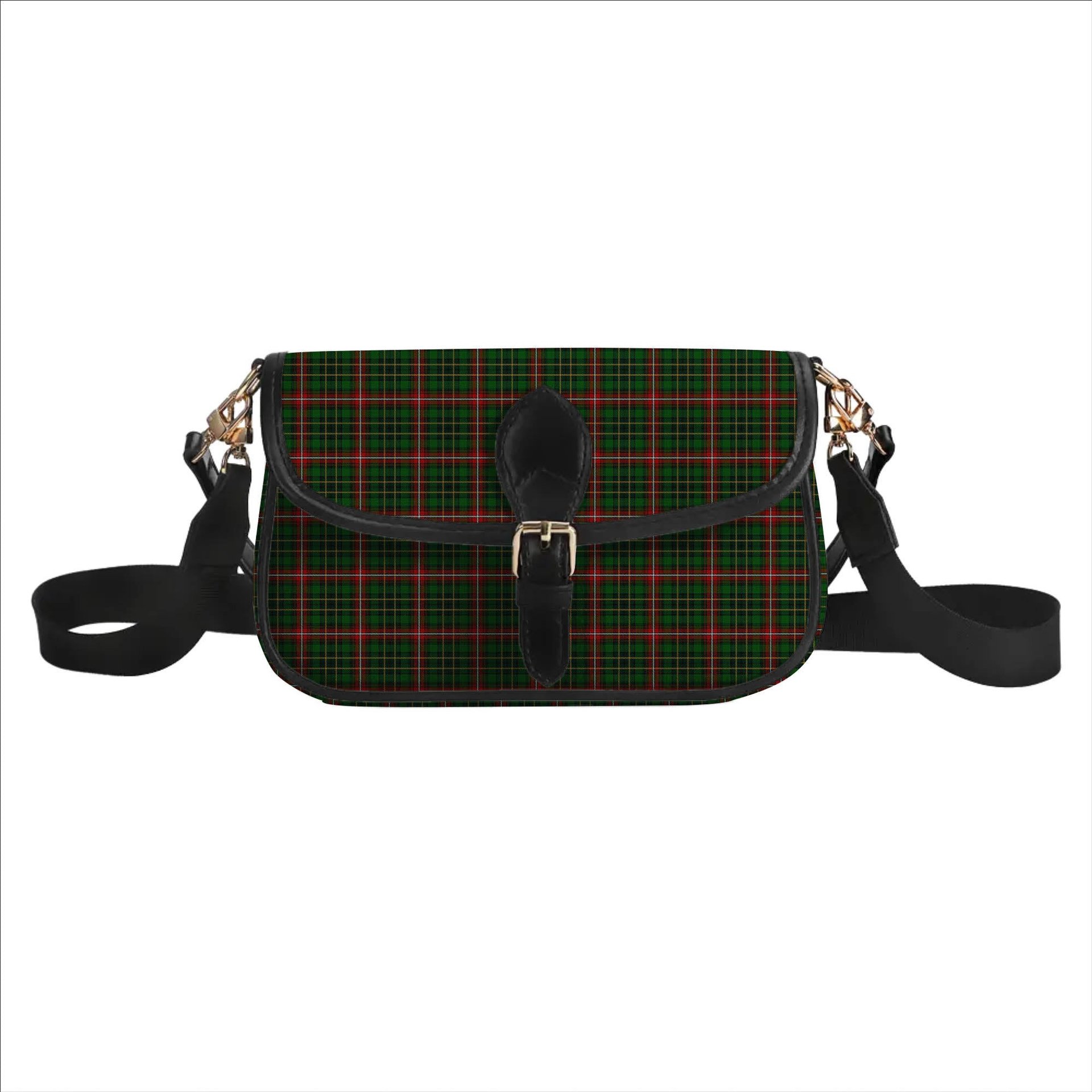 ScotsTee Shop Scottish Donegal County, Crest Range Tartan Women's Chain Crossbody Bag Square Bag