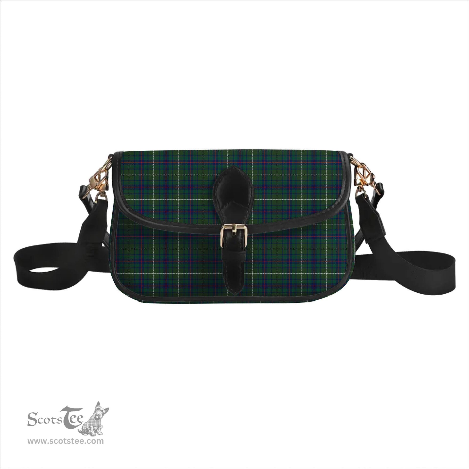 ScotsTee Shop Scottish Fraser Gathering Hunting Modern Tartan Women's Chain Crossbody Bag Square Bag