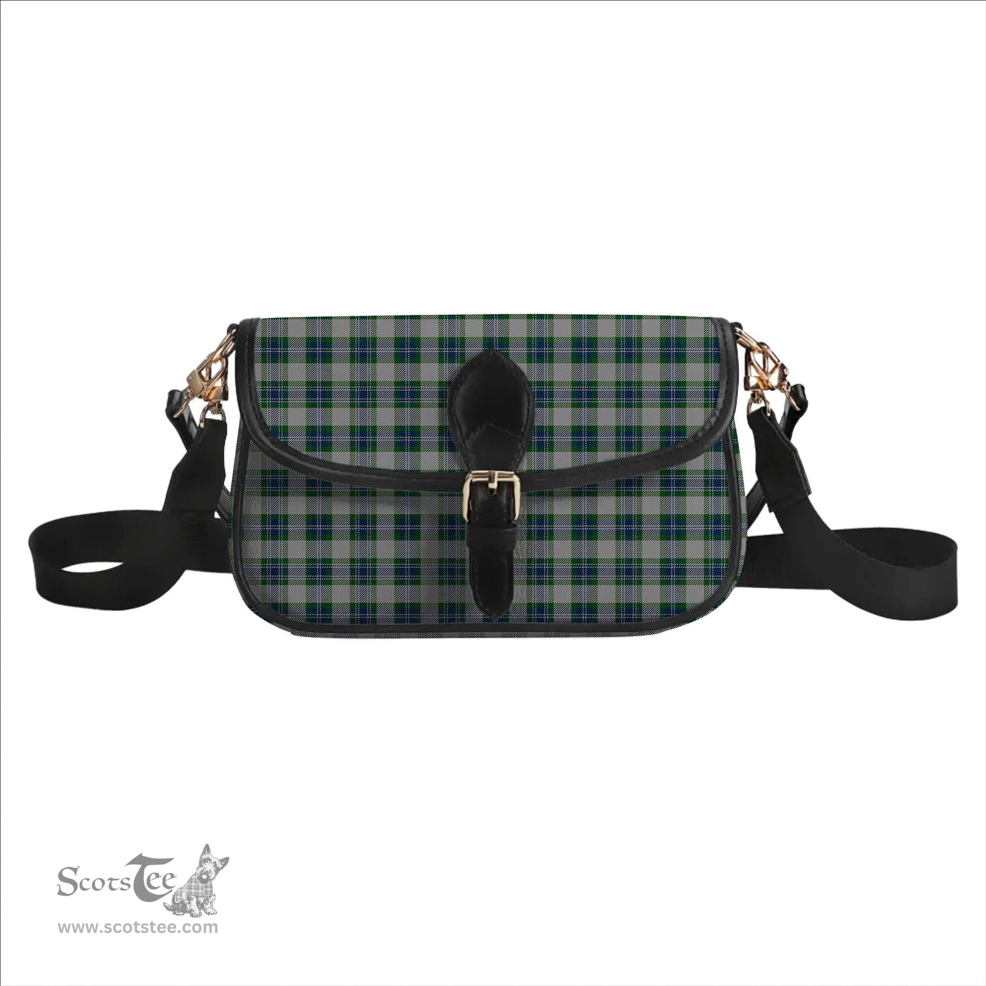 ScotsTee Shop Scottish Fraser Arisaid Tartan Women's Chain Crossbody Bag Square Bag