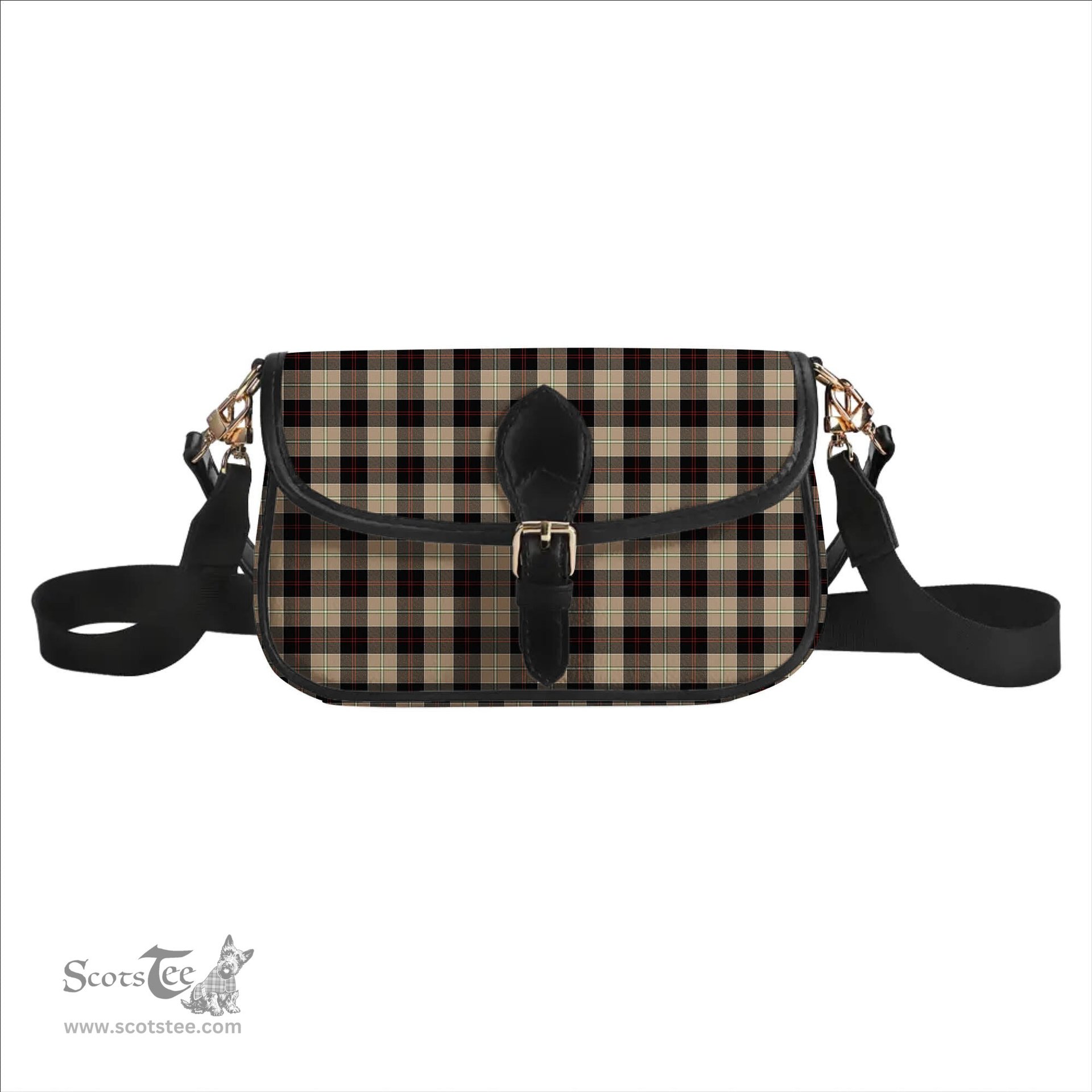 ScotsTee Shop Scottish Dunlop Hunting Ancient Tartan Women's Chain Crossbody Bag Square Bag