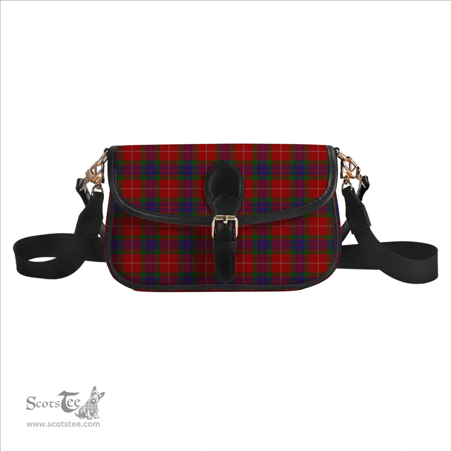 ScotsTee Shop Scottish Fraser Tartan Women's Chain Crossbody Bag Square Bag