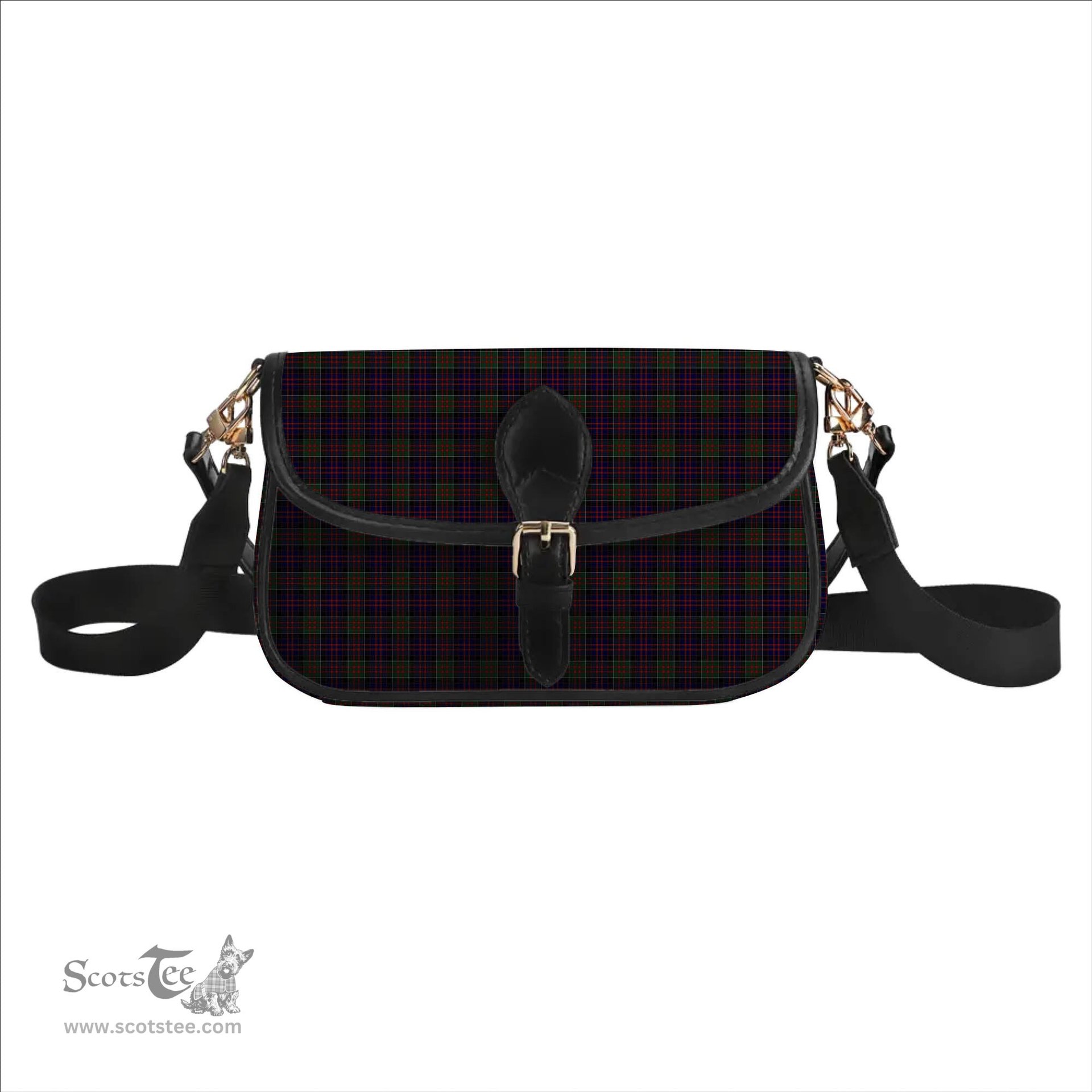 ScotsTee Shop Scottish Donald of Clan Ranald Tartan Women's Chain Crossbody Bag Square Bag