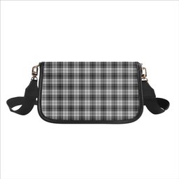 ScotsTee Shop Scottish Douglas Grey Modern Tartan Women's Chain Crossbody Bag Square Bag