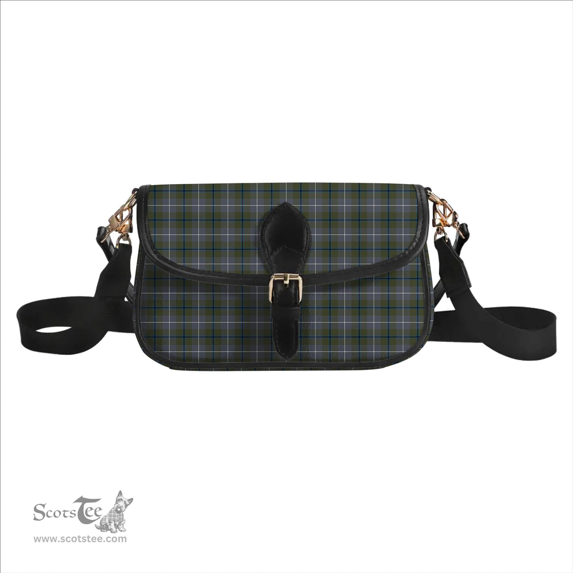ScotsTee Shop Scottish Douglas Green  Ancient Tartan Women's Chain Crossbody Bag Square Bag