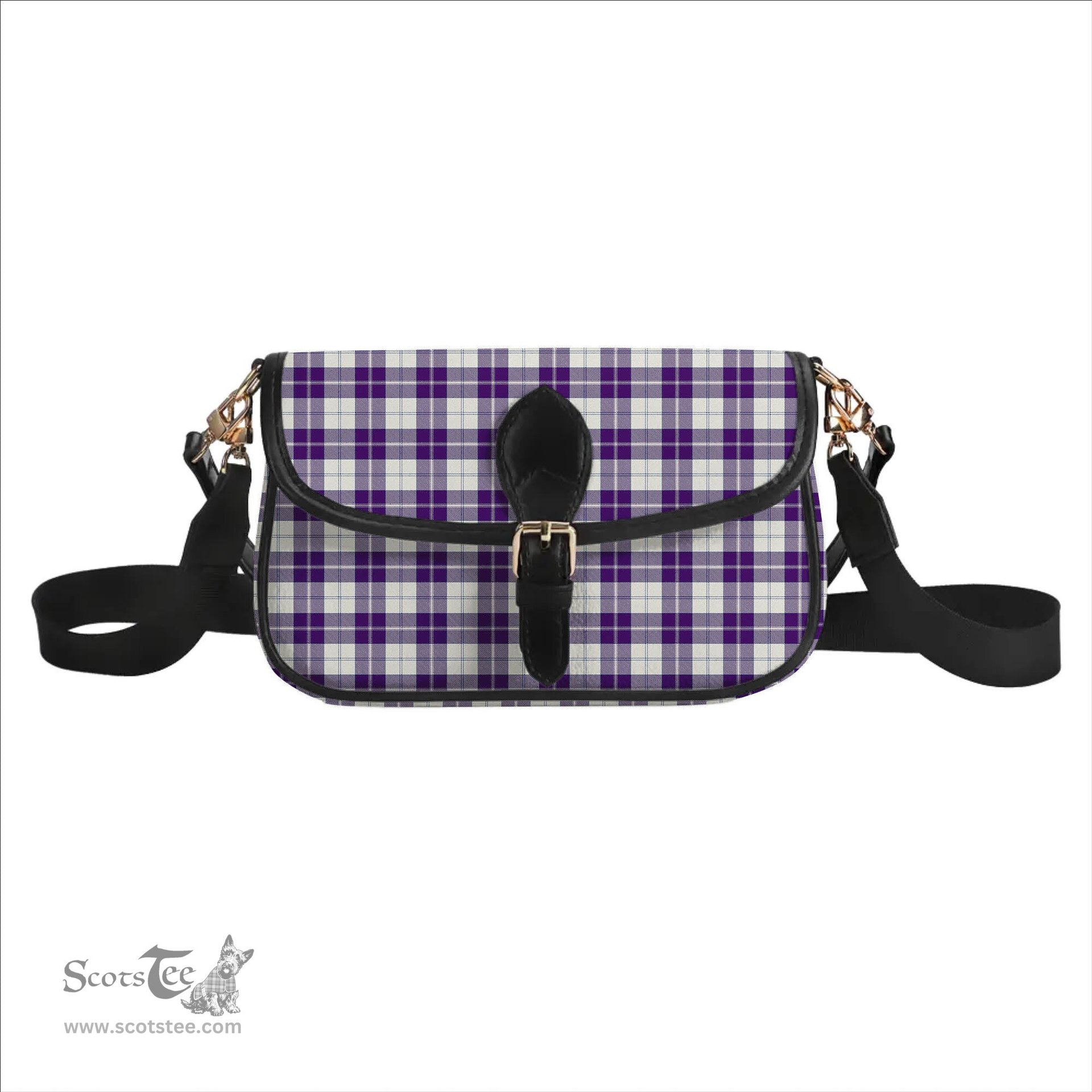 ScotsTee Shop Scottish Dunlop Dress Modern Tartan Women's Chain Crossbody Bag Square Bag