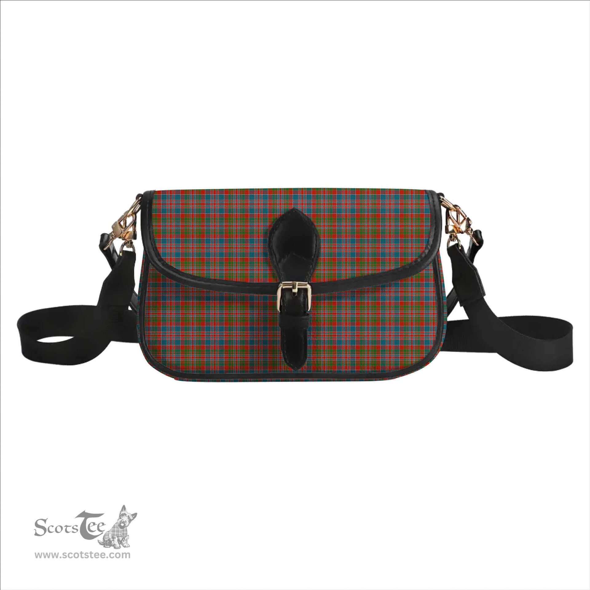 ScotsTee Shop Scottish Donald of Boisdale Ancient Tartan Women's Chain Crossbody Bag Square Bag