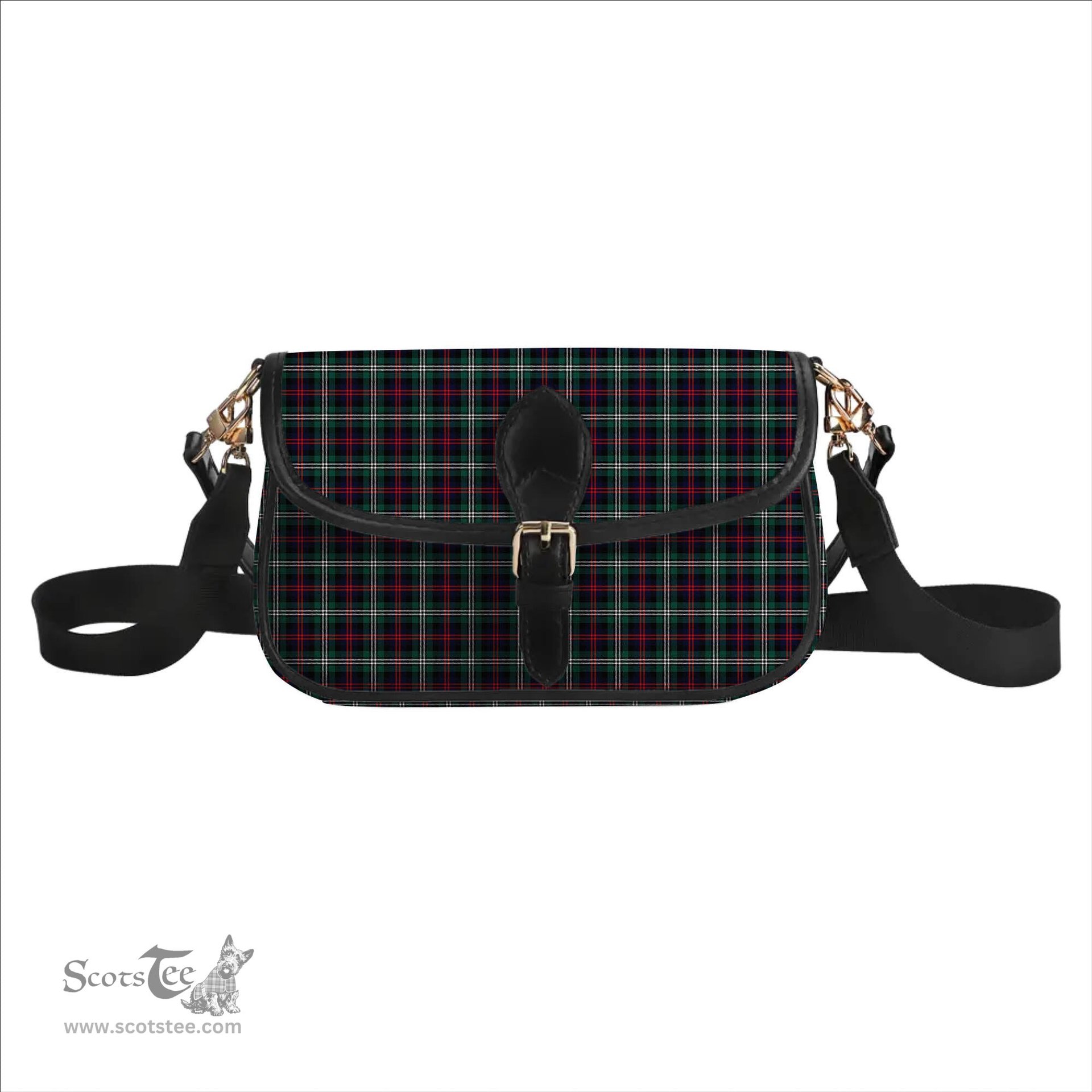 ScotsTee Shop Scottish Davidson Double Modern Tartan Women's Chain Crossbody Bag Square Bag