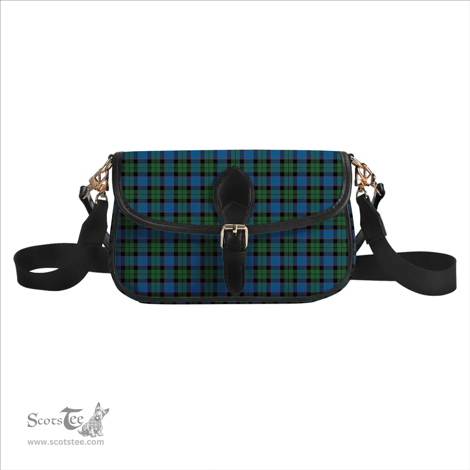 ScotsTee Shop Scottish Fergusson of Balquhidder Ancient Tartan Women's Chain Crossbody Bag Square Bag