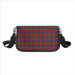 ScotsTee Shop Scottish Fraser Gathering Red Ancient Tartan Women's Chain Crossbody Bag Square Bag