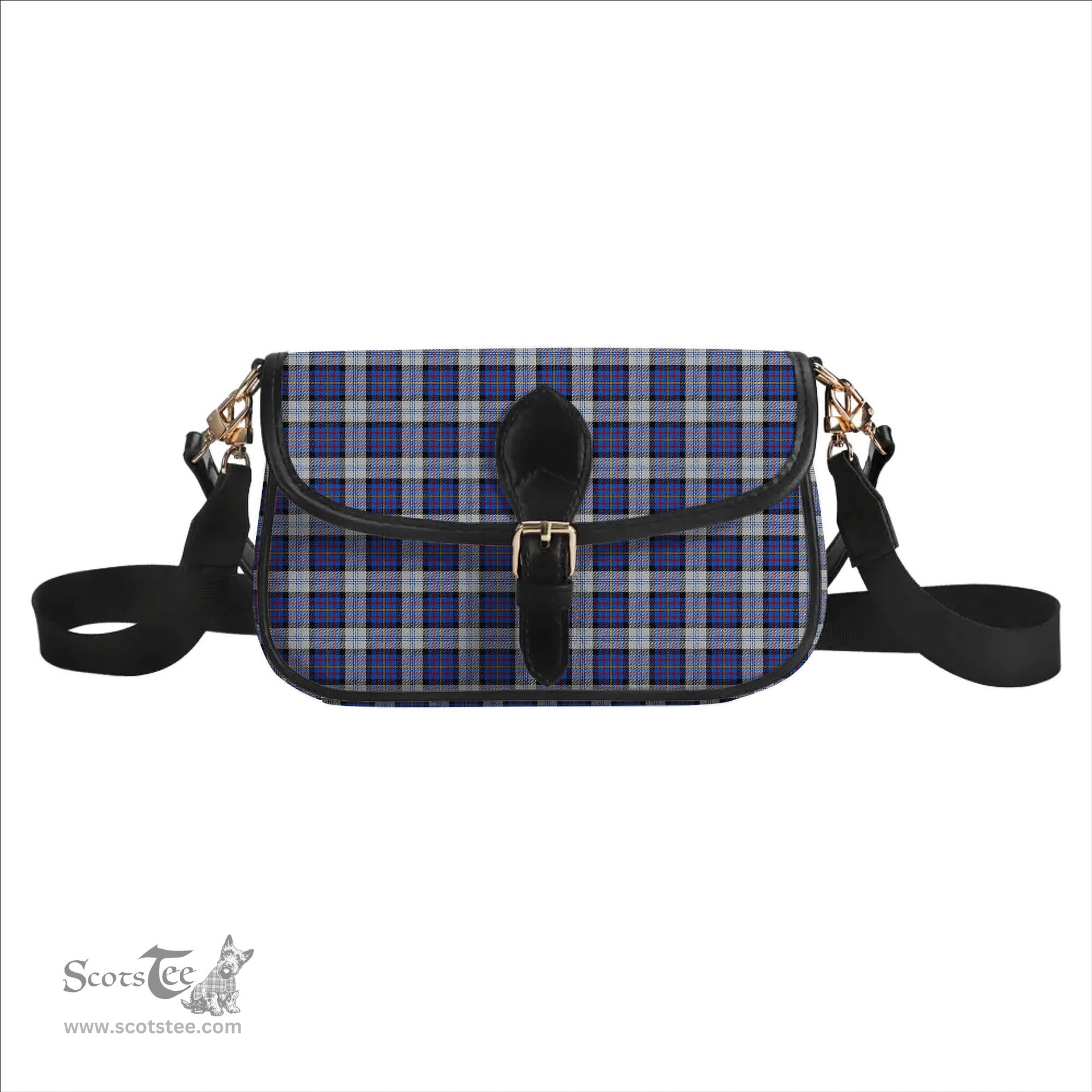 ScotsTee Shop Scottish Gillies Dress Blue Tartan Women's Chain Crossbody Bag Square Bag
